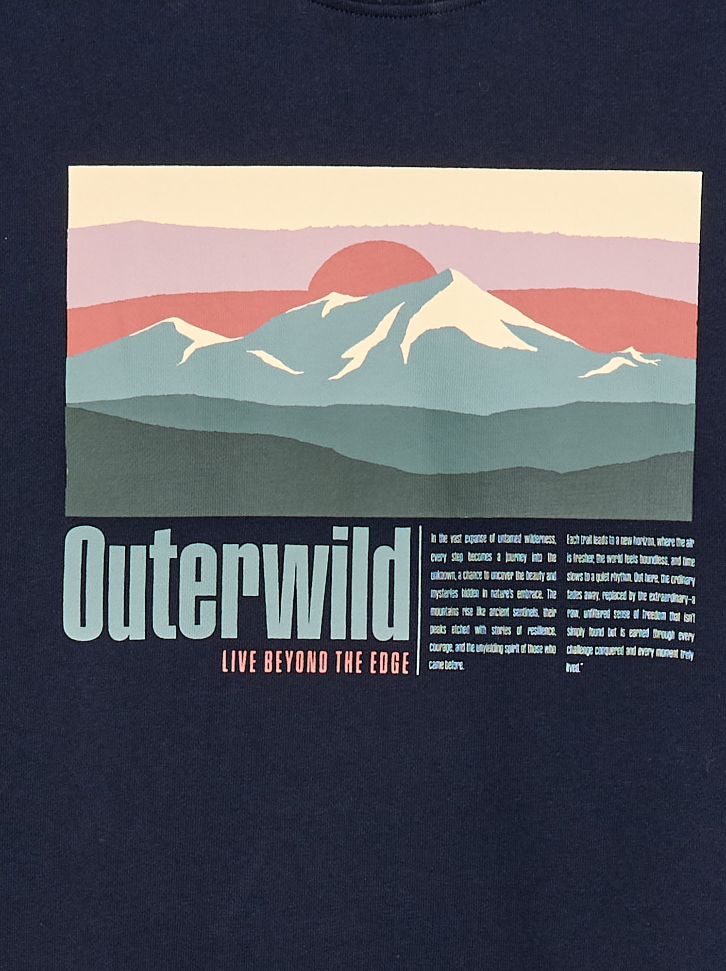 Sweat en molleton avec imprimé -  Facile à enfiler - Bleu