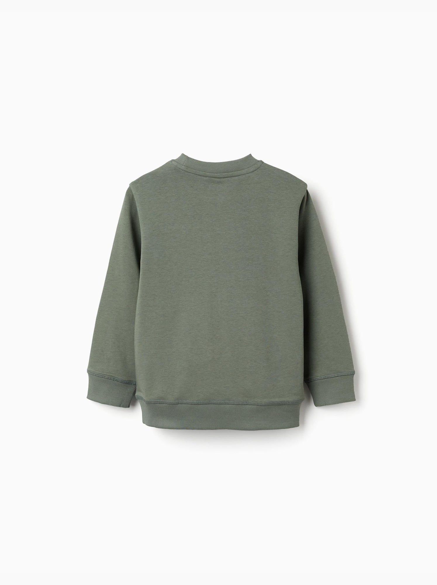 Sweat en molleton avec imprimé zy en relief - Vert foncé