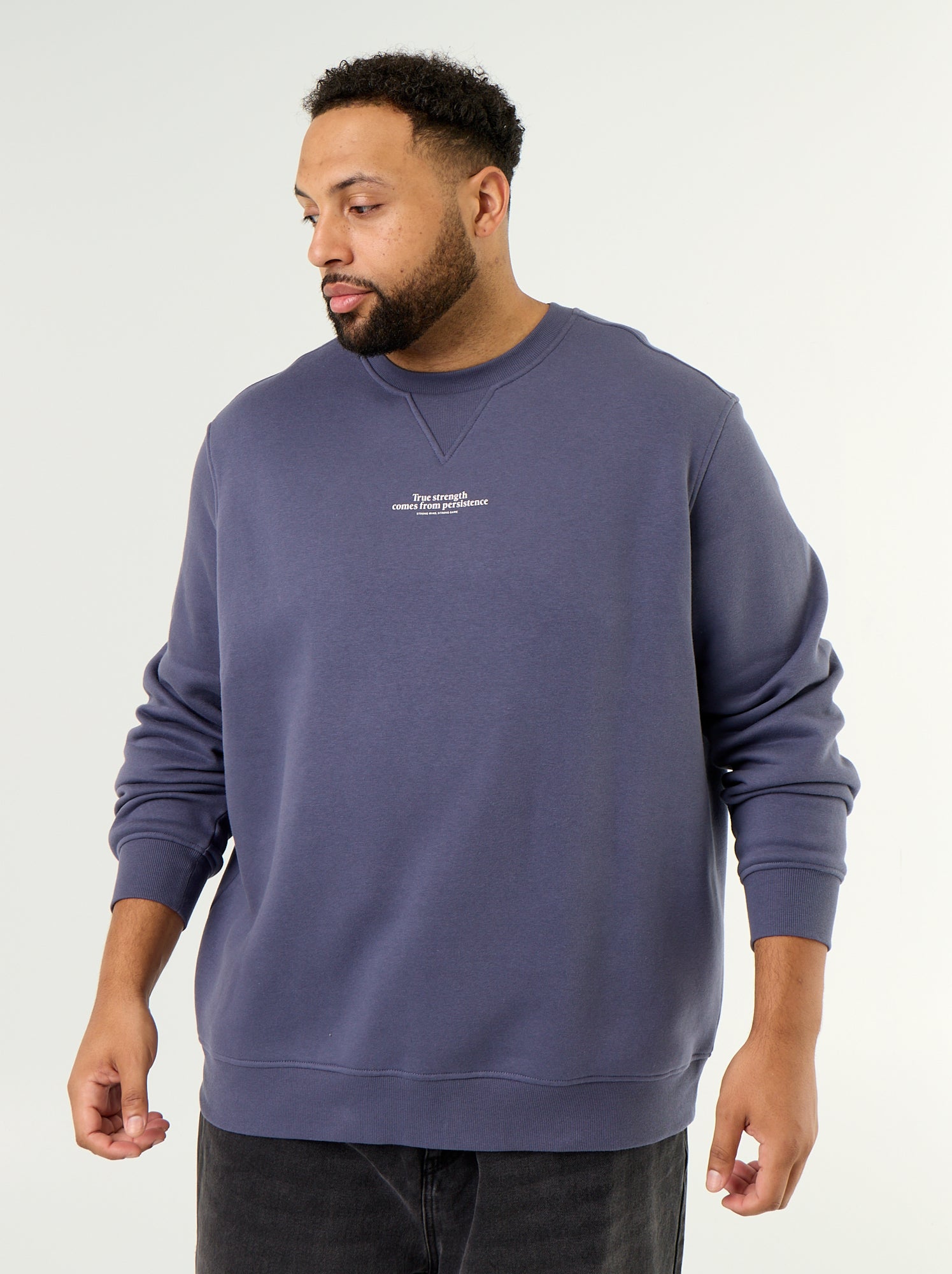 Sweat en molleton avec inscription - Bleu