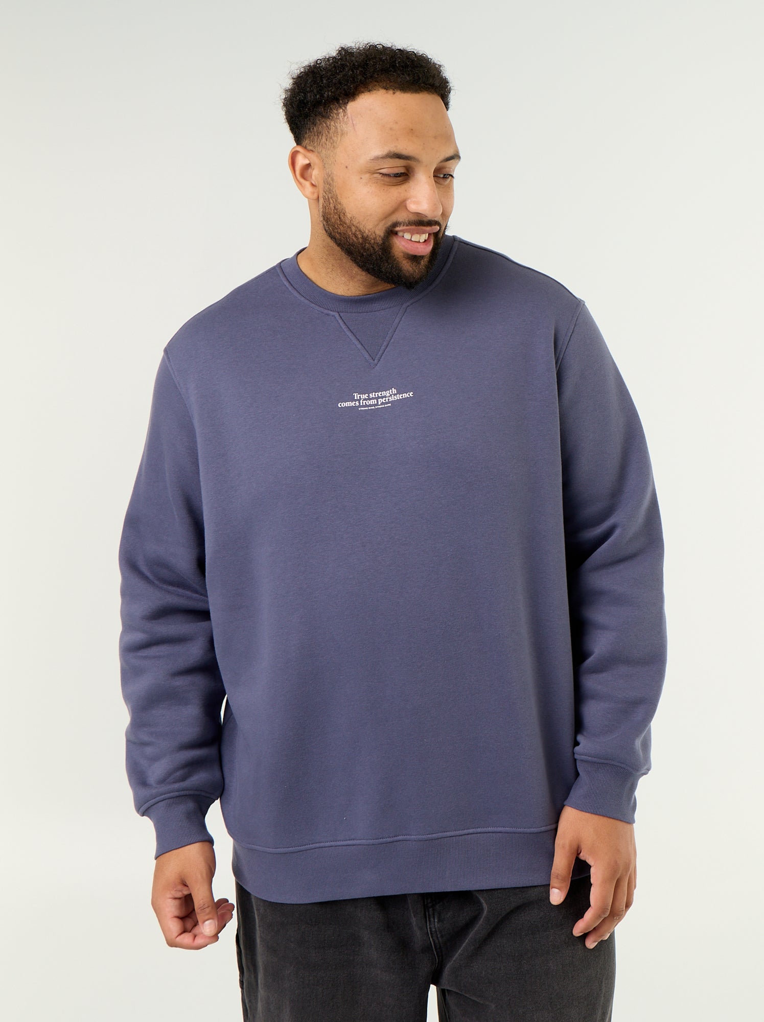Sweat en molleton avec inscription - Bleu