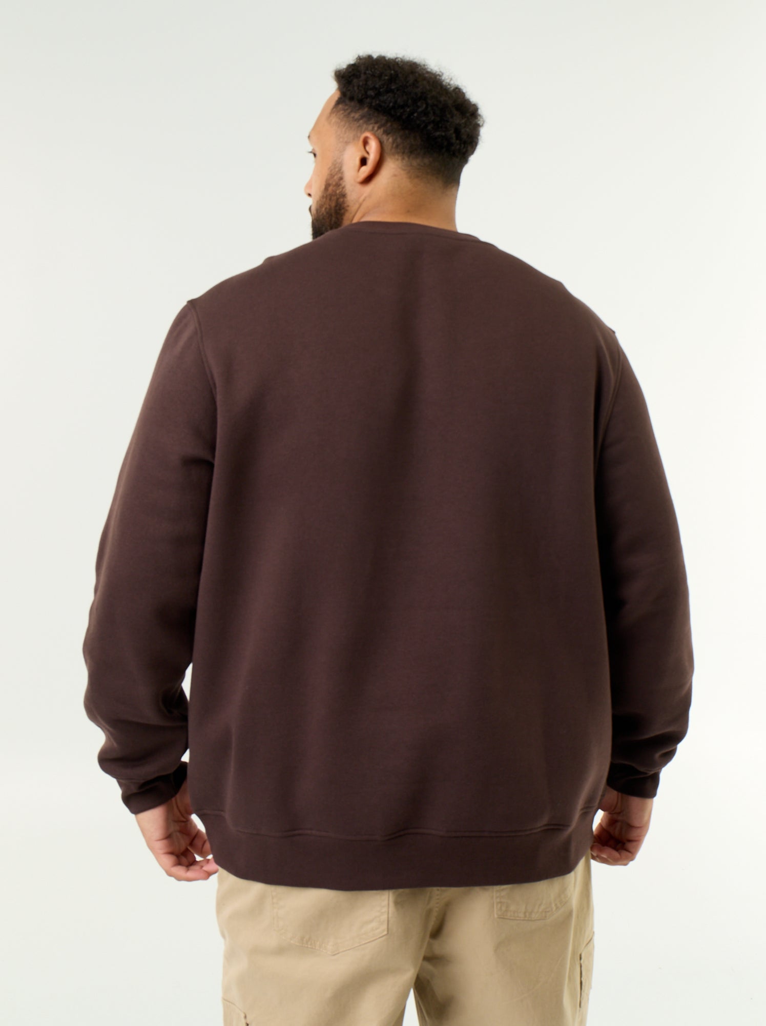 Sweat en molleton avec inscription - Marron