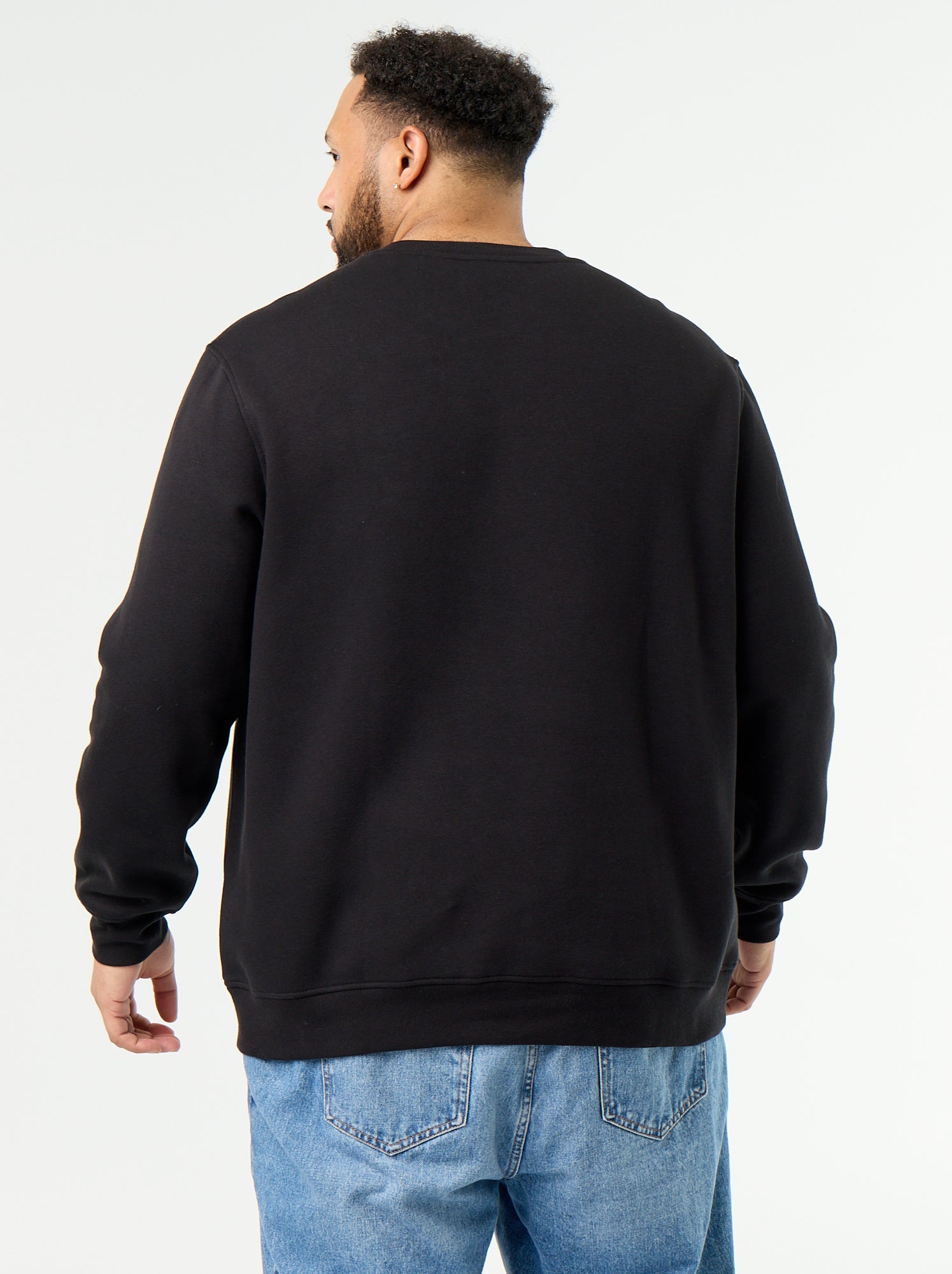 Sweat en molleton avec inscription - Noir