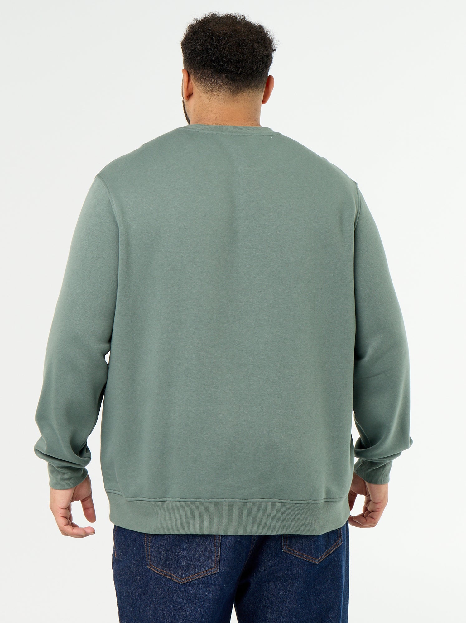 Sweat en molleton avec inscription - Vert (GAD53_2)