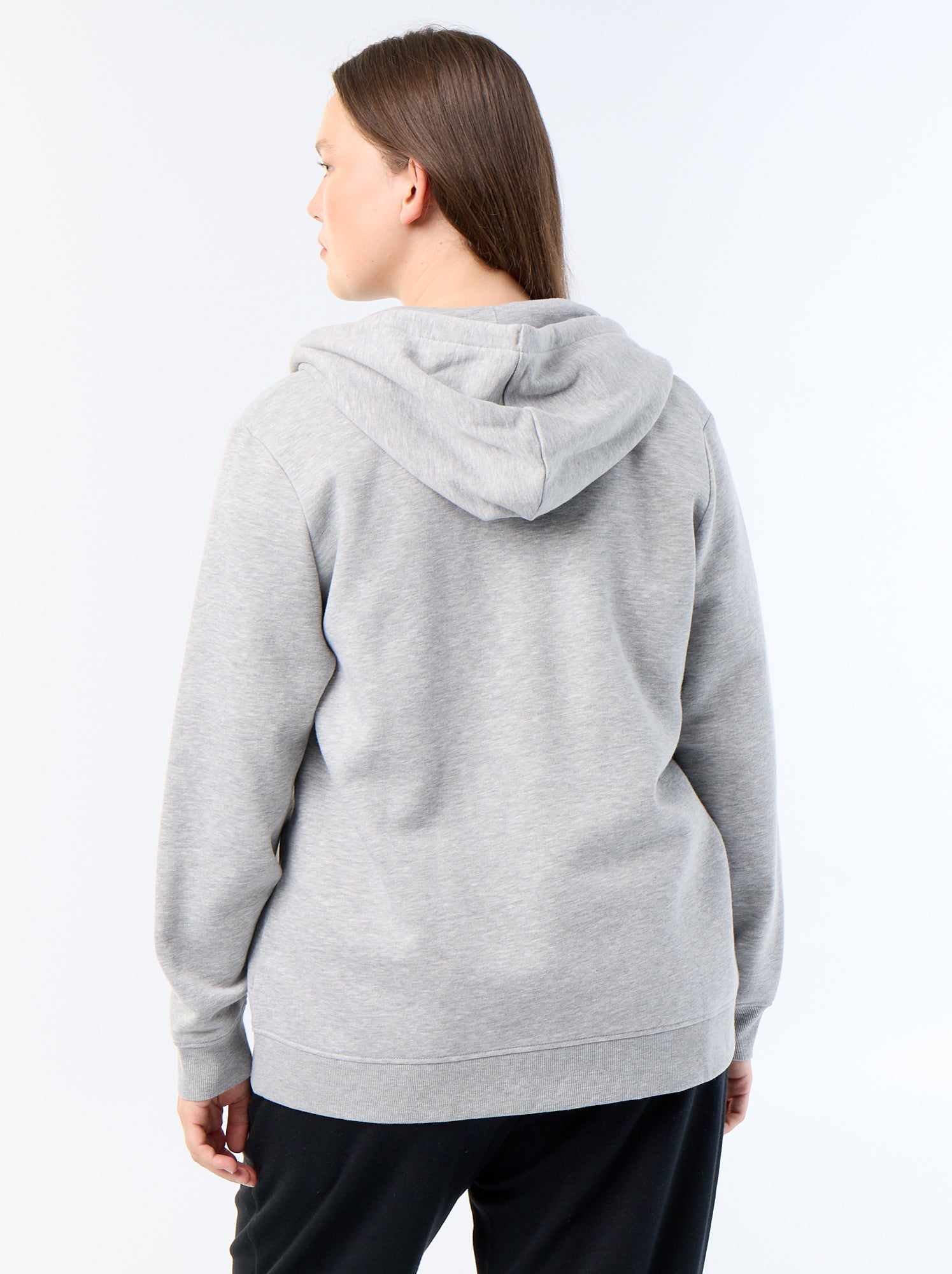 Sweat en molleton chaud à capuche - Gris
