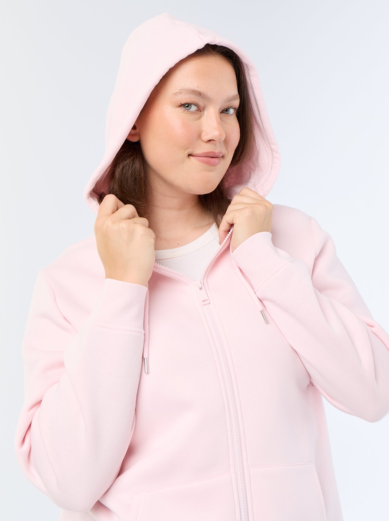 Sweat en molleton chaud à capuche - Rose (EEB99_29)