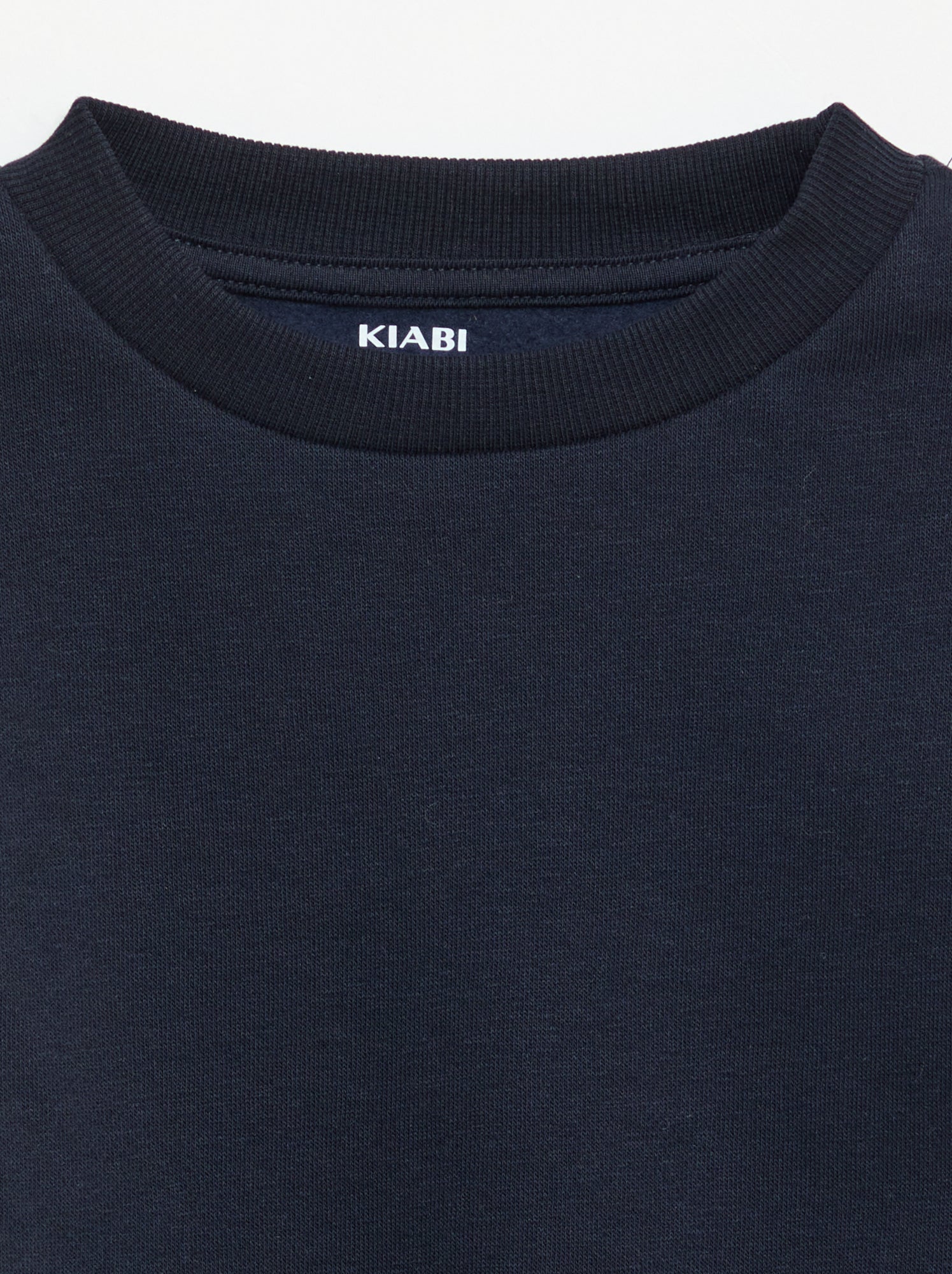 Sweat en molleton gratté uni - BLEU
