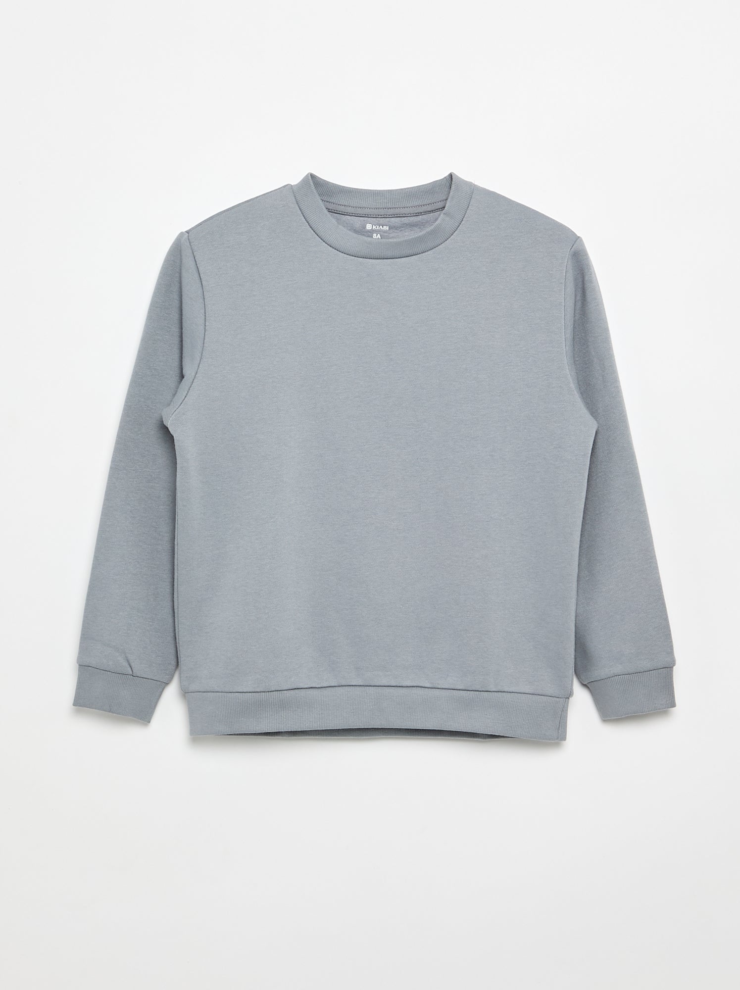 Sweat en molleton gratté uni - Bleu