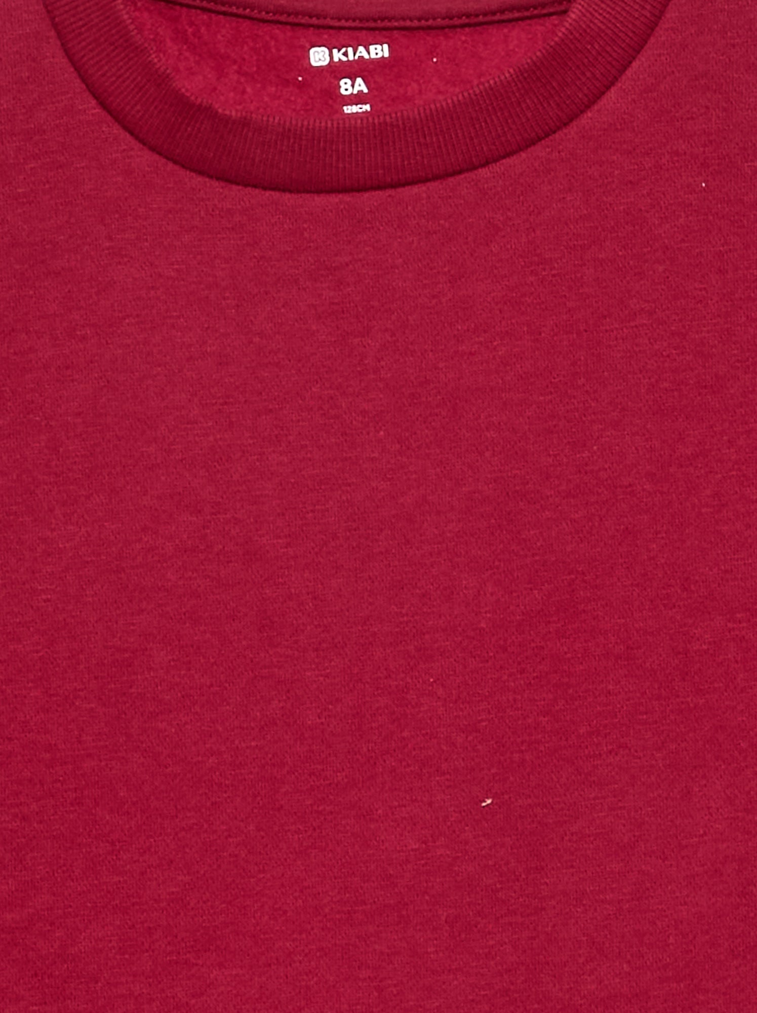 Sweat en molleton gratté uni - Rouge
