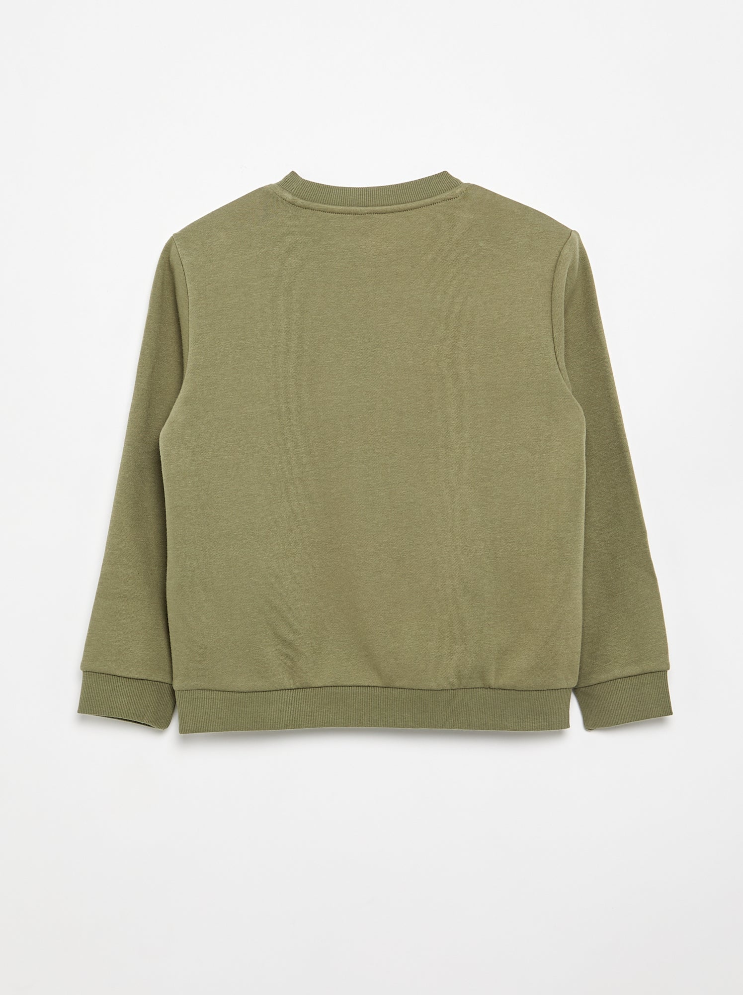 Sweat en molleton gratté uni - Vert