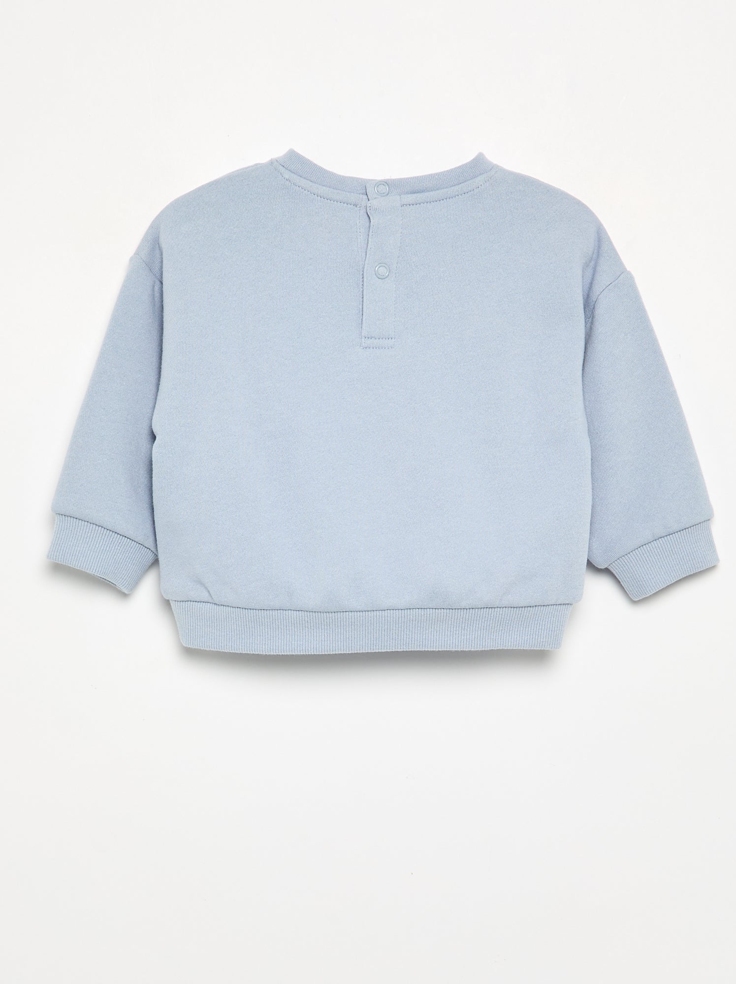 Sweat en molleton imprimé - Bleu