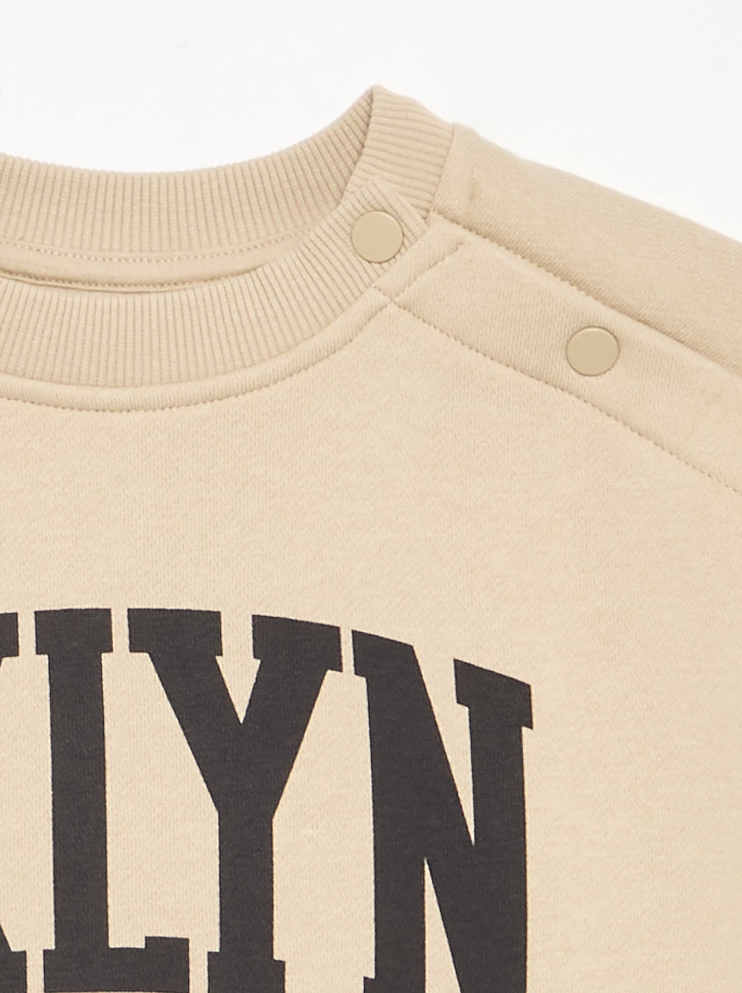 Sweat en molleton imprimé - collection facile à enfiler - Beige