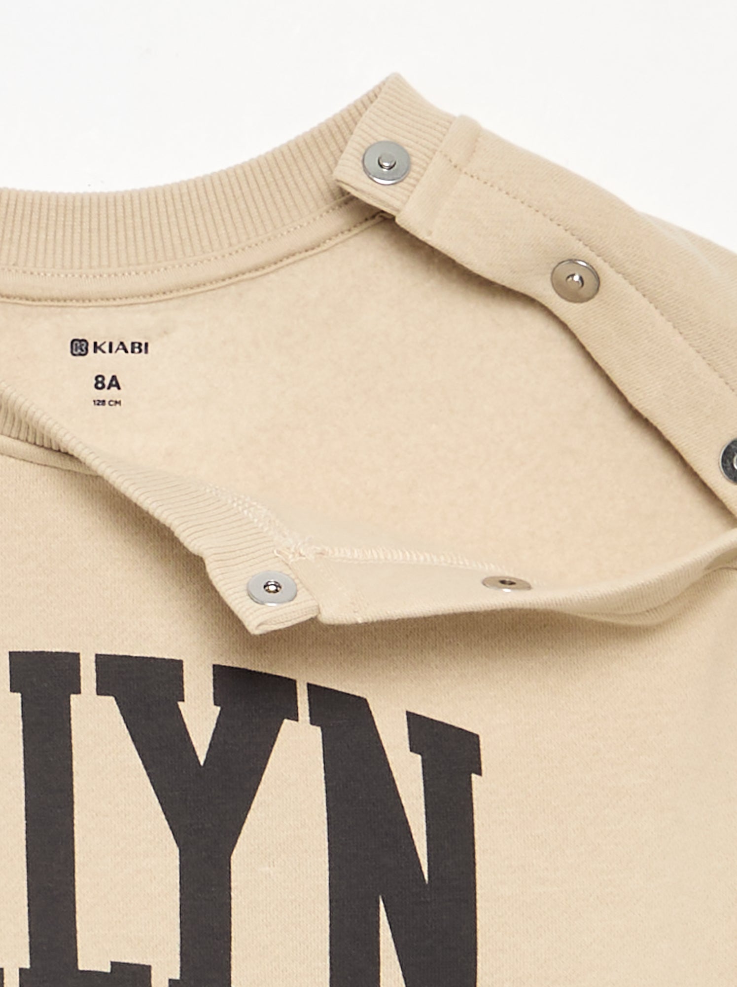Sweat en molleton imprimé - collection facile à enfiler - Beige