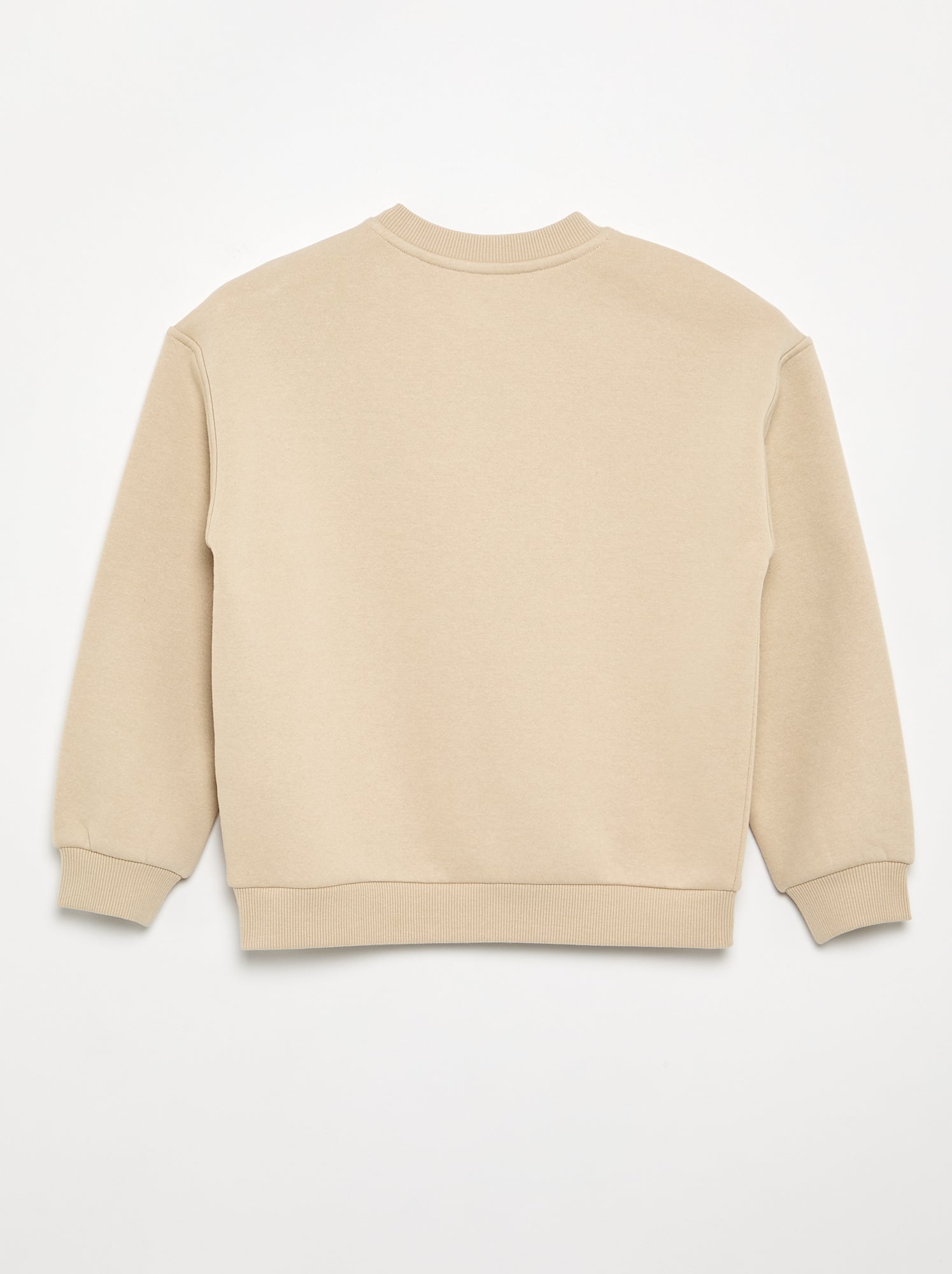 Sweat en molleton imprimé - collection facile à enfiler - Beige