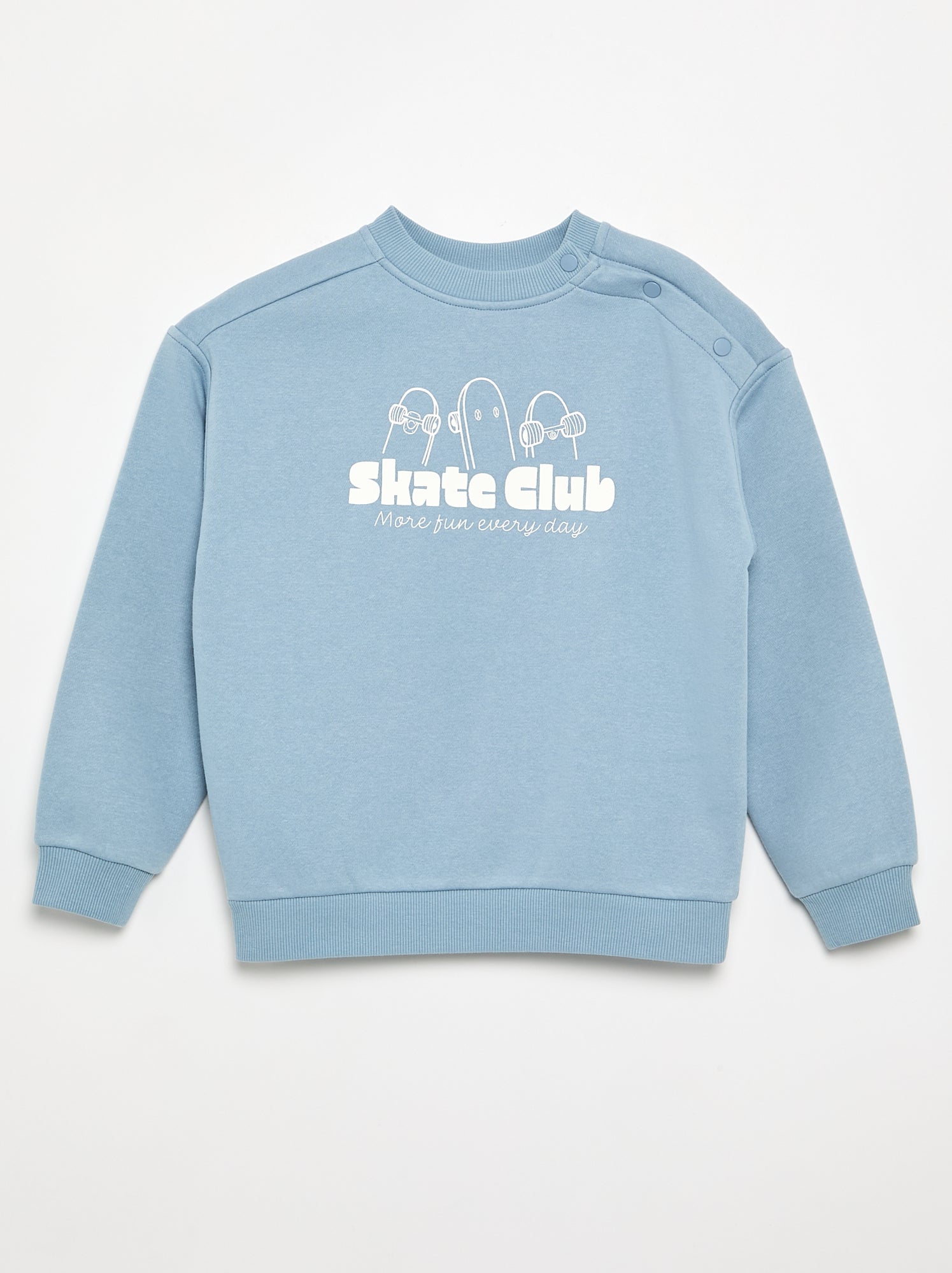 Sweat en molleton imprimé - collection facile à enfiler - Bleu