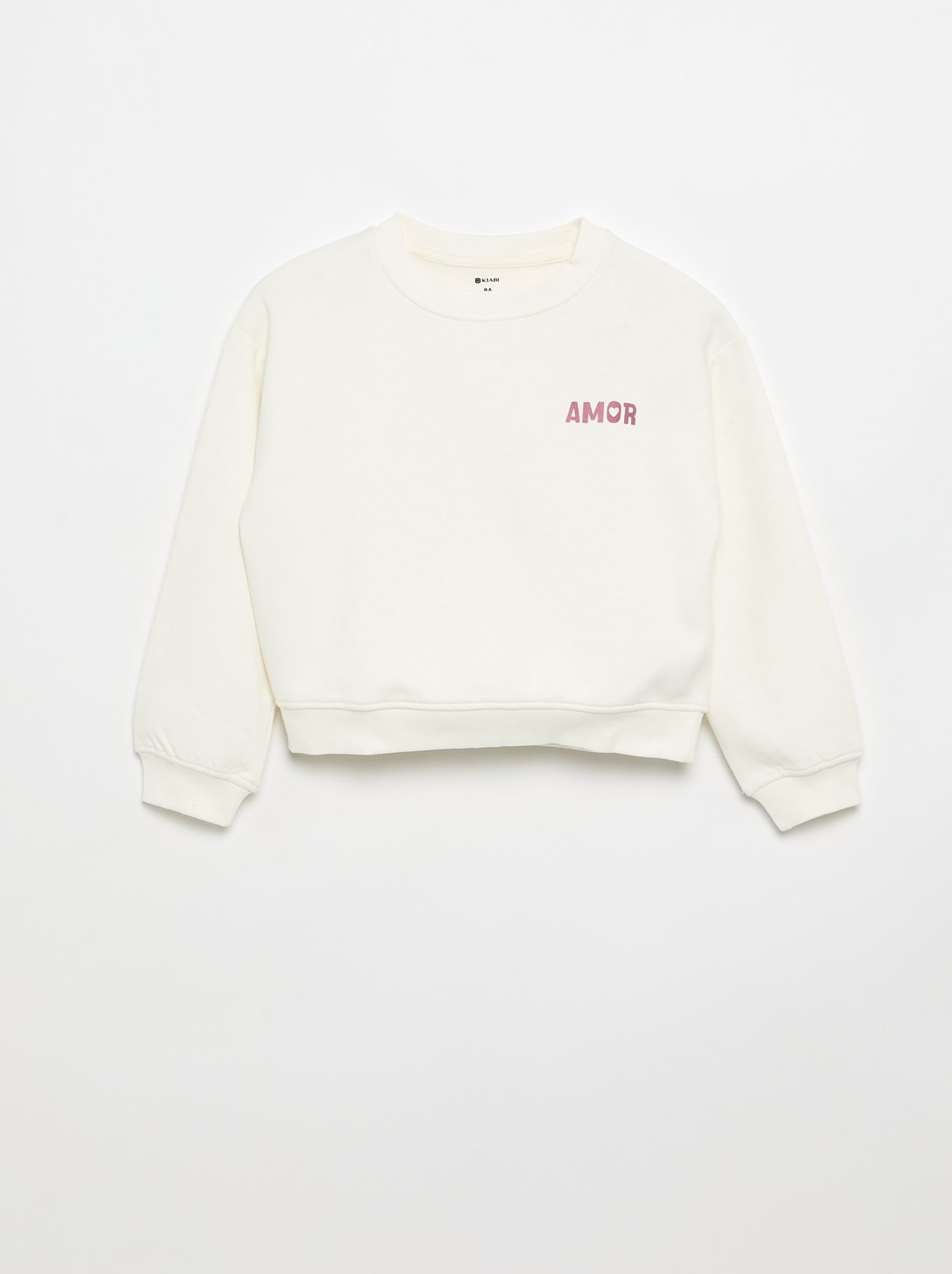 Sweat en molleton imprimé poitrine - Blanc