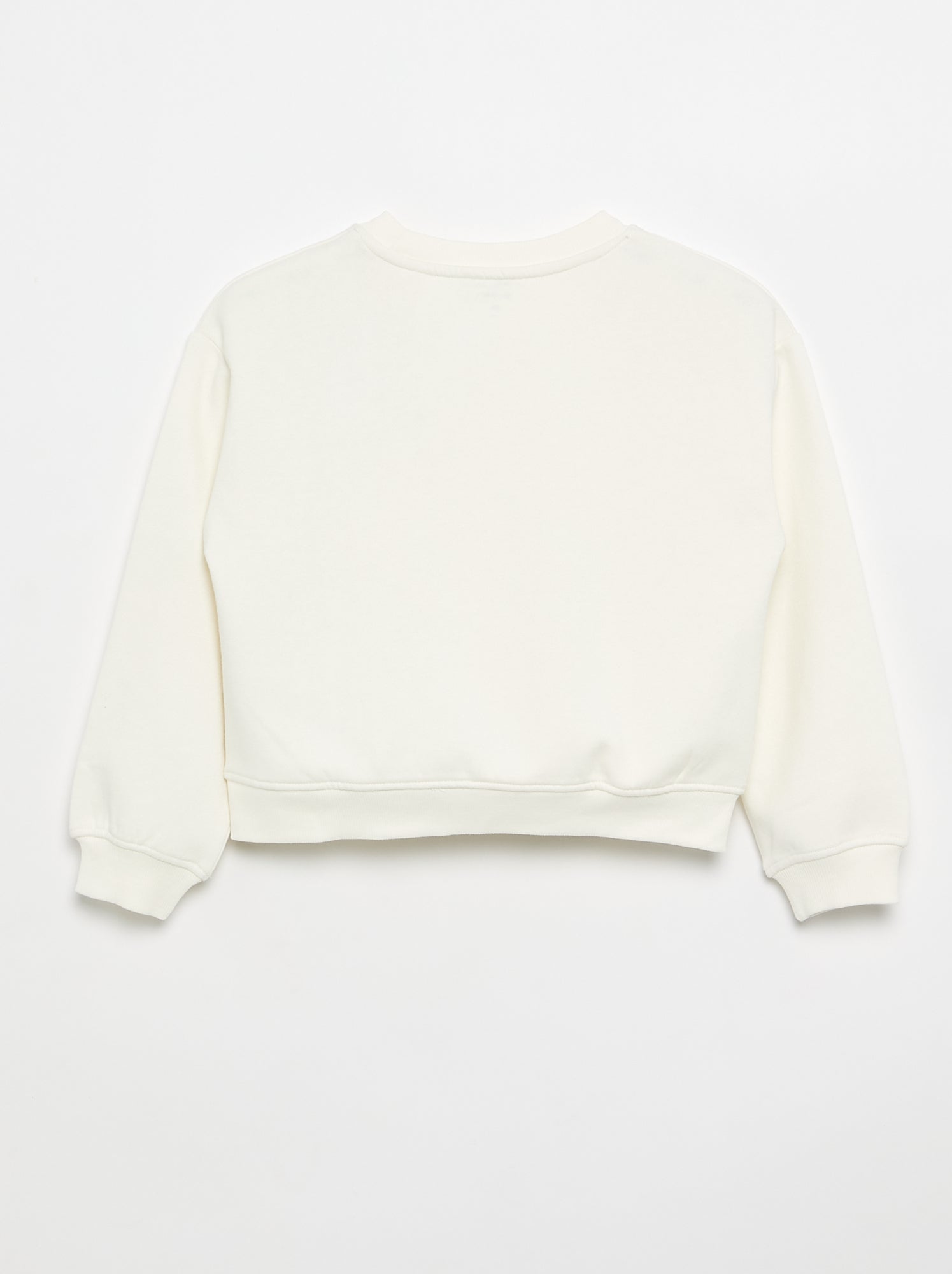Sweat en molleton imprimé poitrine - Blanc