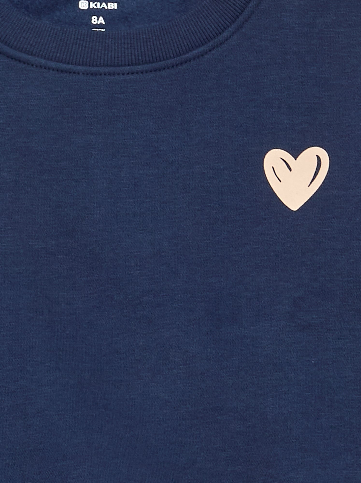 Sweat en molleton imprimé poitrine - Bleu