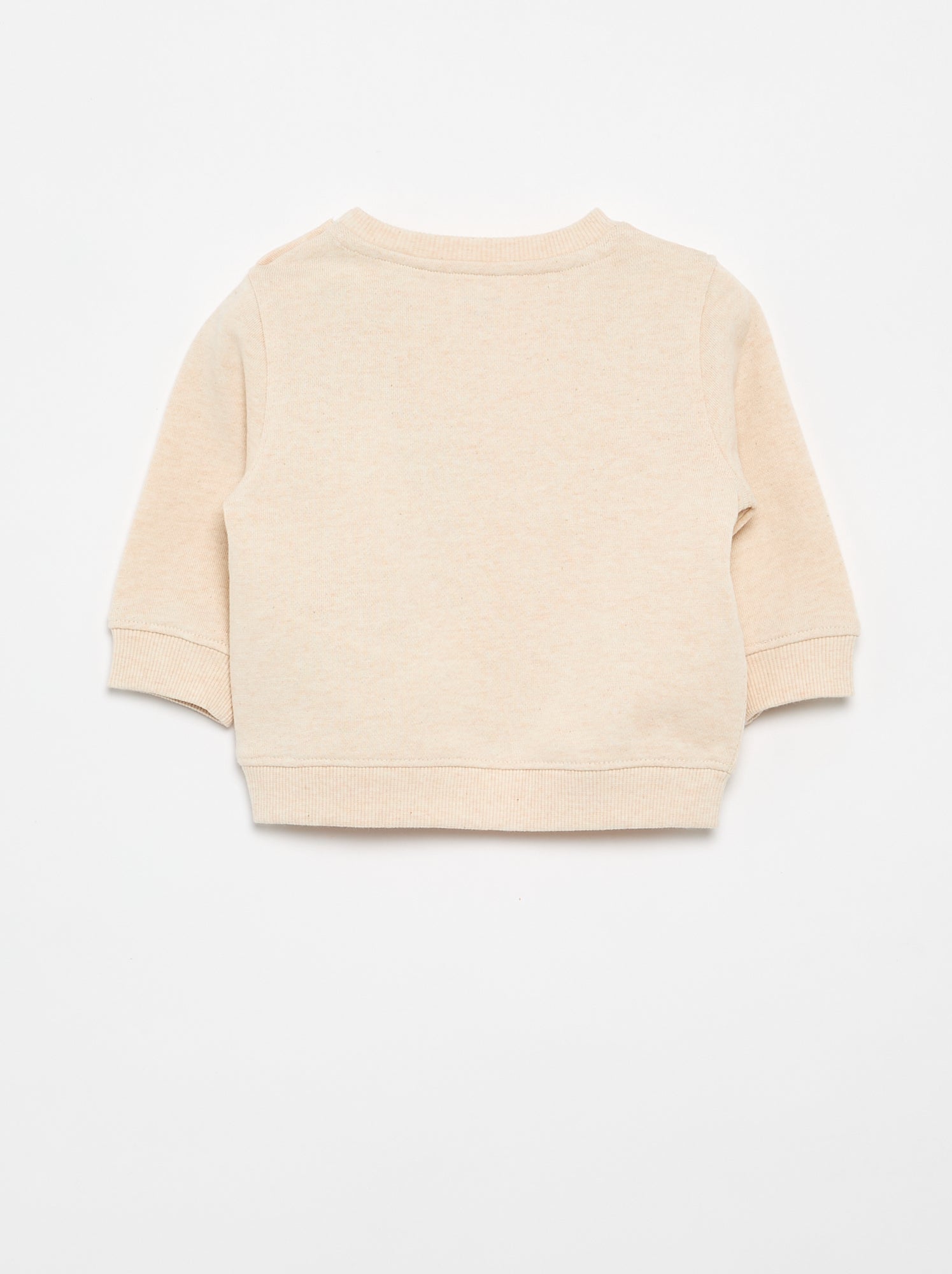 Sweat en molleton léger imprimé - Beige