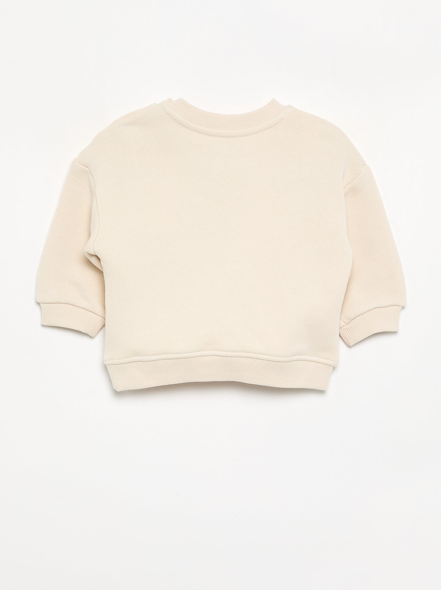 Sweat en molleton léger imprimé - Beige