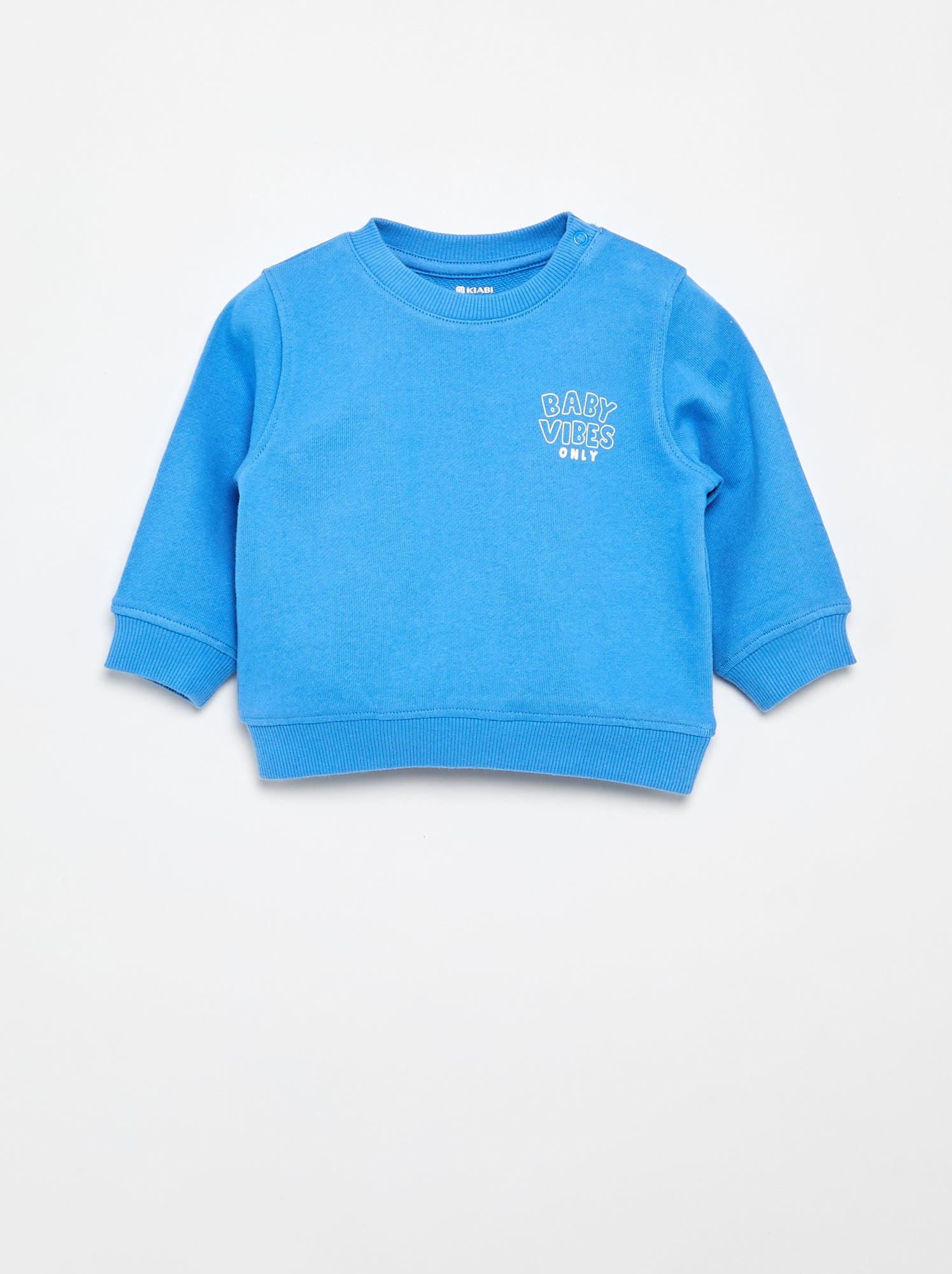 Sweat en molleton léger imprimé - Bleu (ETY87_12)