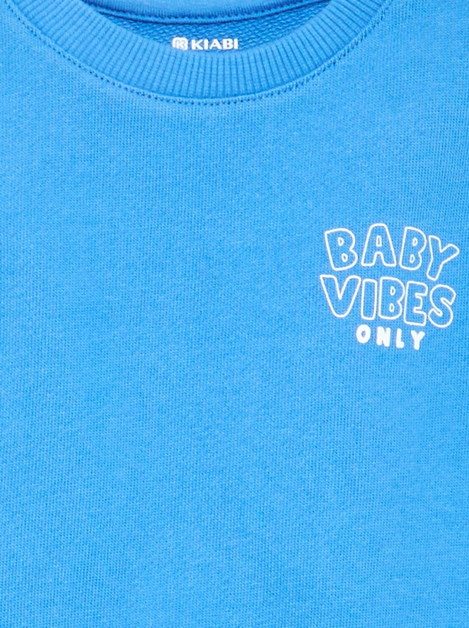 Sweat en molleton léger imprimé - Bleu (ETY87_12)
