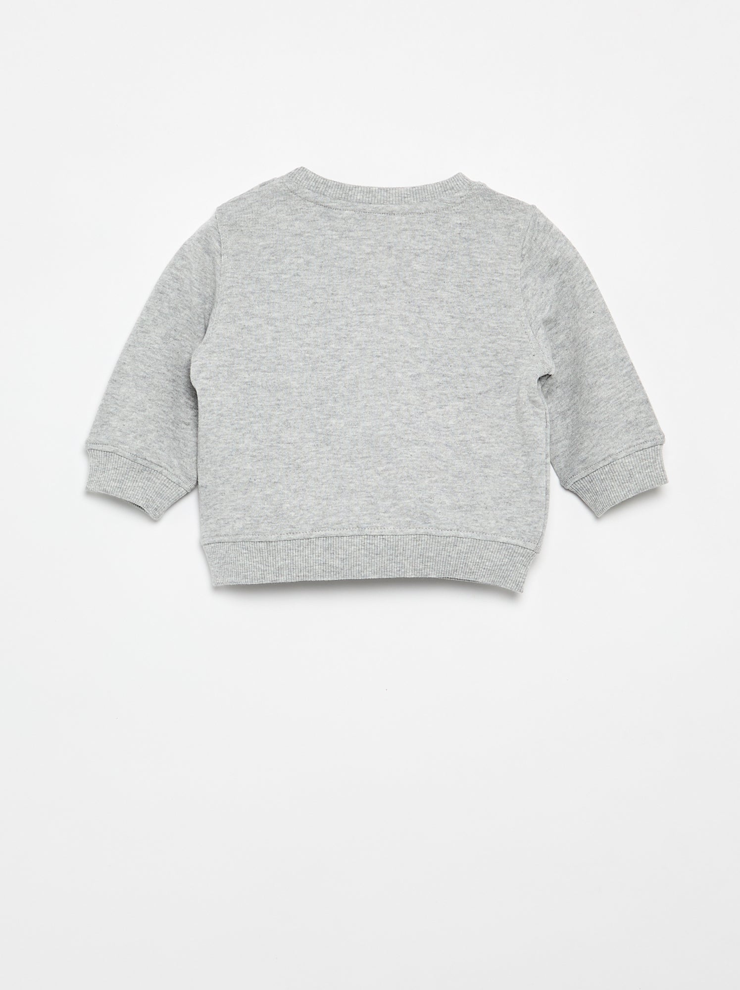 Sweat en molleton léger imprimé - Gris