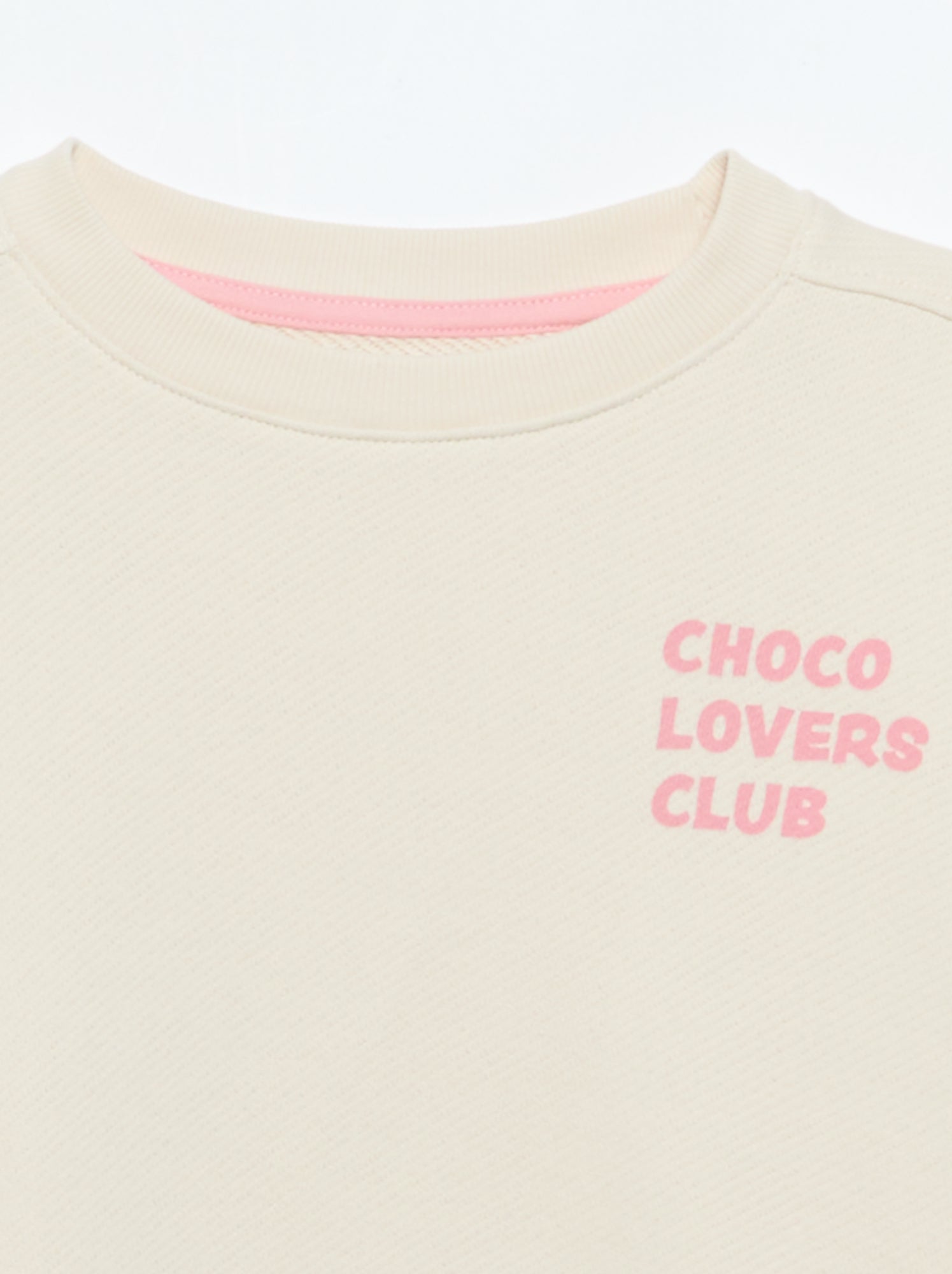 Sweat en molleton léger imprimé recto/verso - Beige