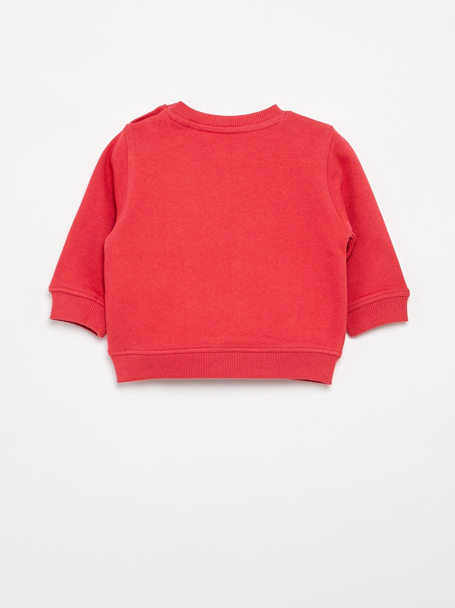 Sweat en molleton léger imprimé - Rouge