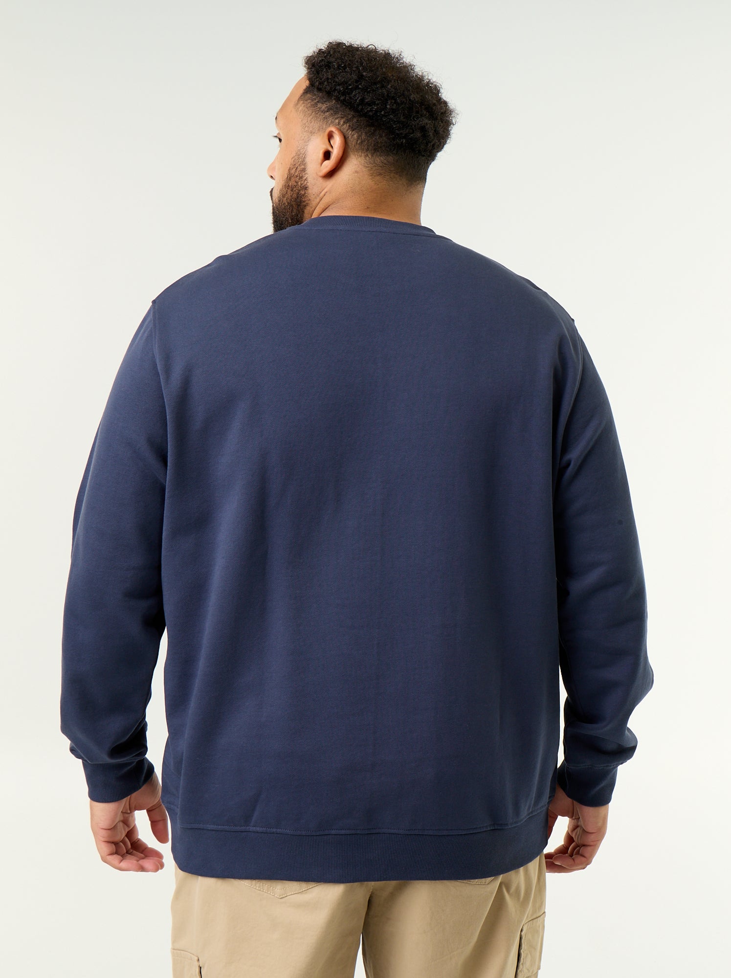 Sweat en molleton non gratté avec inscription - Bleu