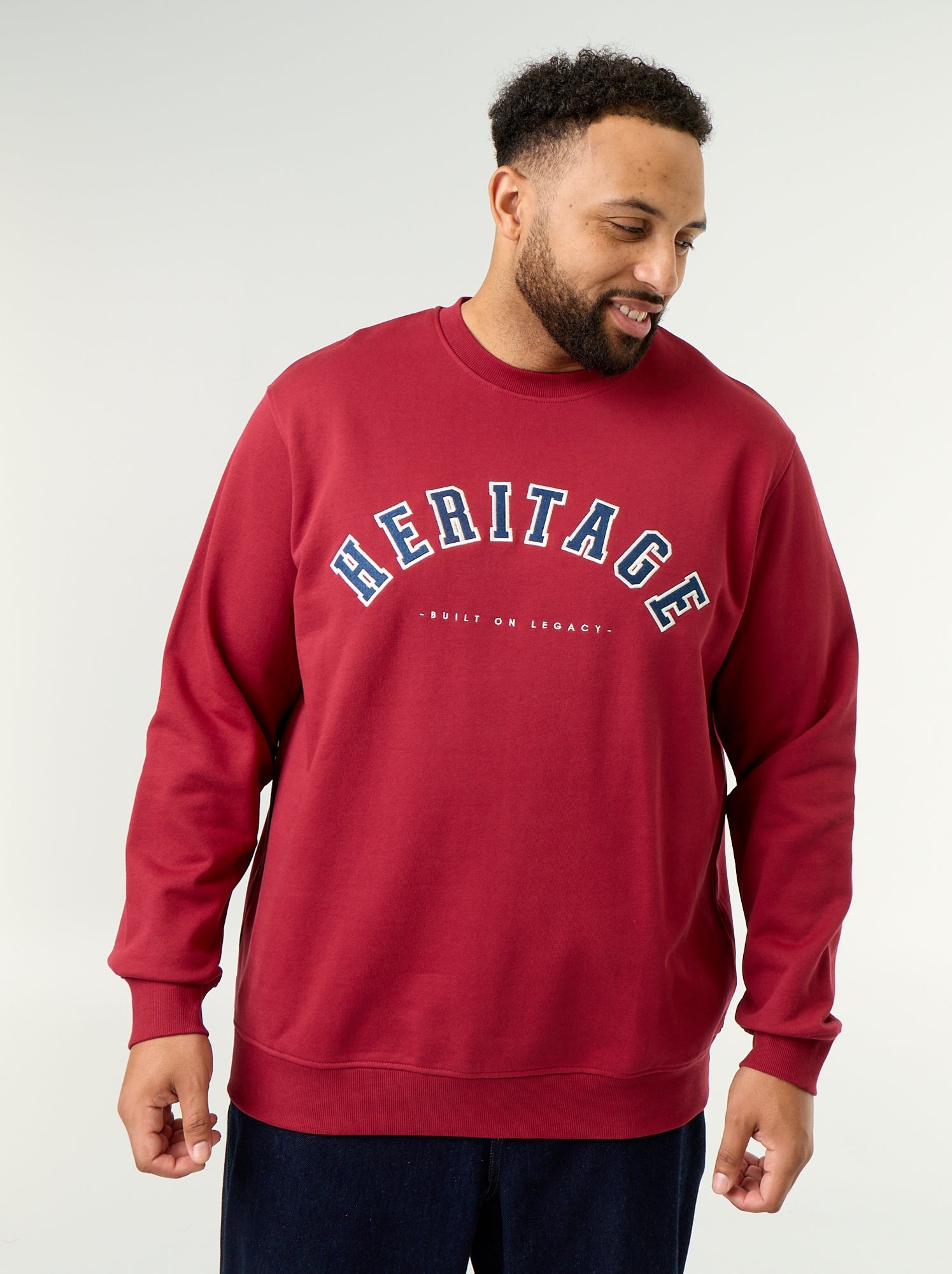 Sweat en molleton non gratté avec inscription - Rouge