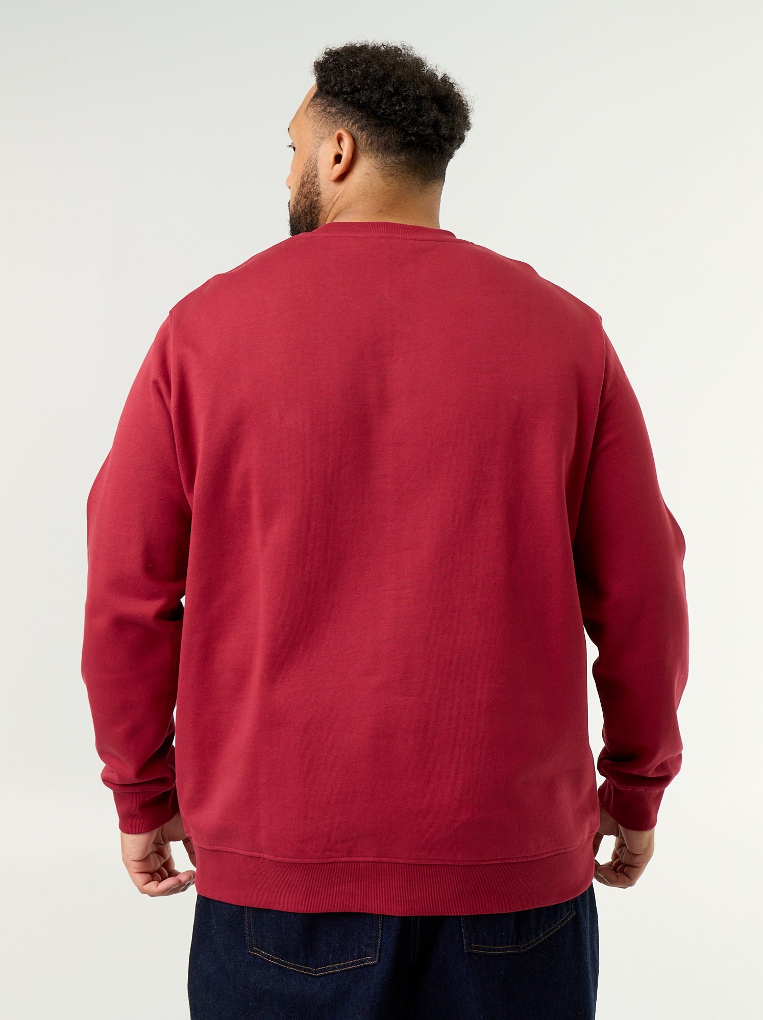 Sweat en molleton non gratté avec inscription - Rouge