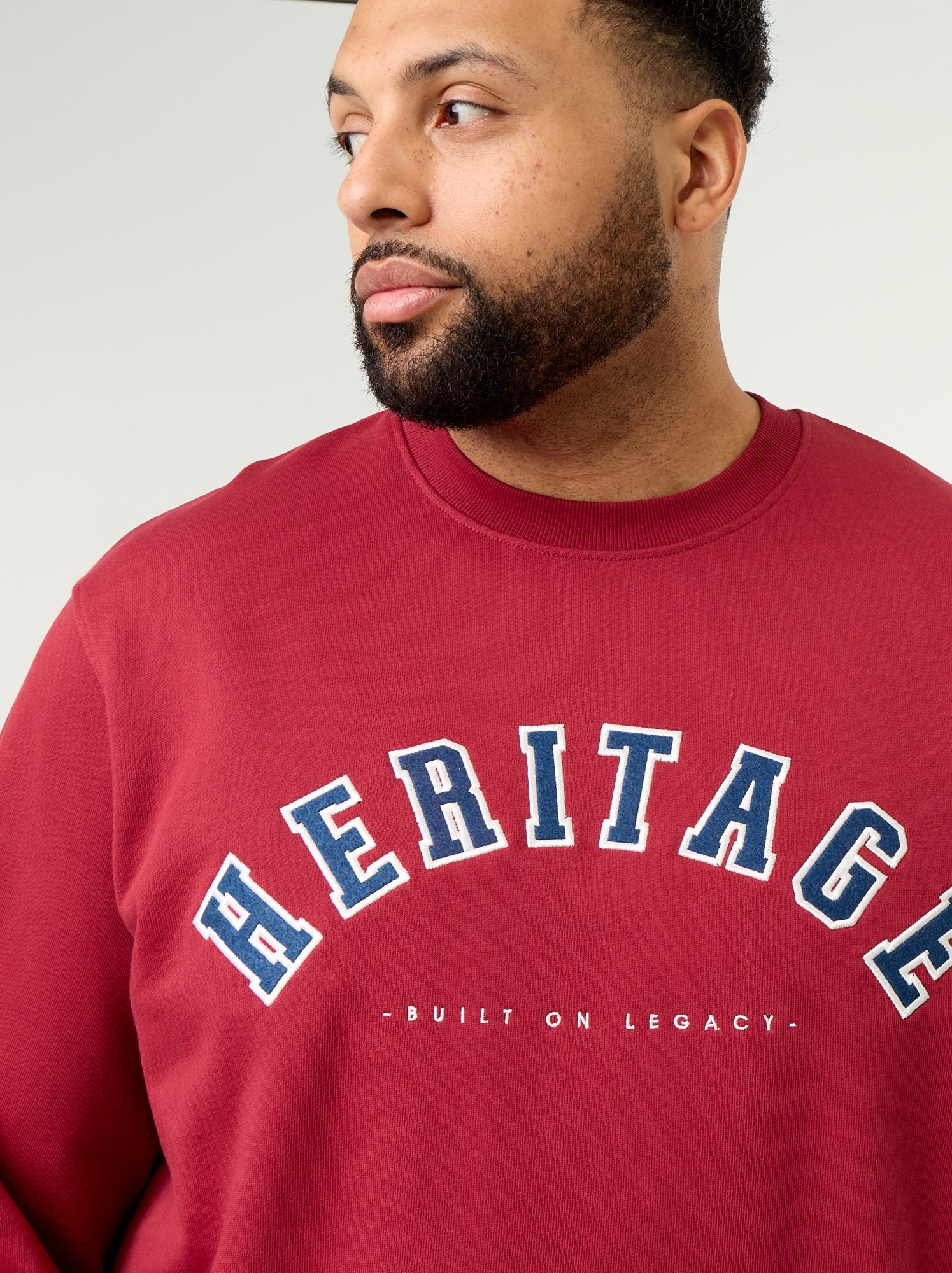 Sweat en molleton non gratté avec inscription - Rouge