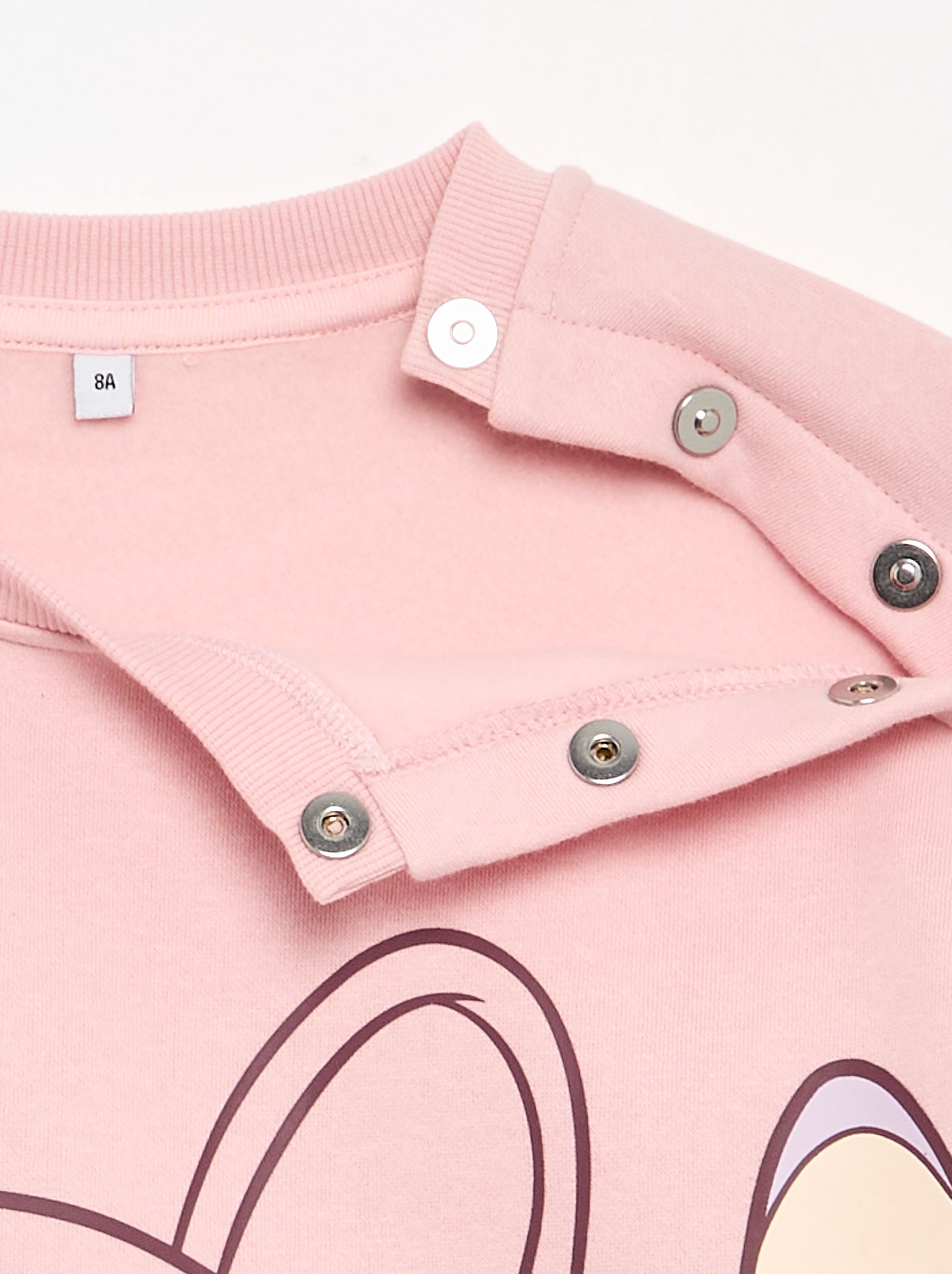 Sweat en molleton 'Stitch' - collection facile à enfiler - Rose