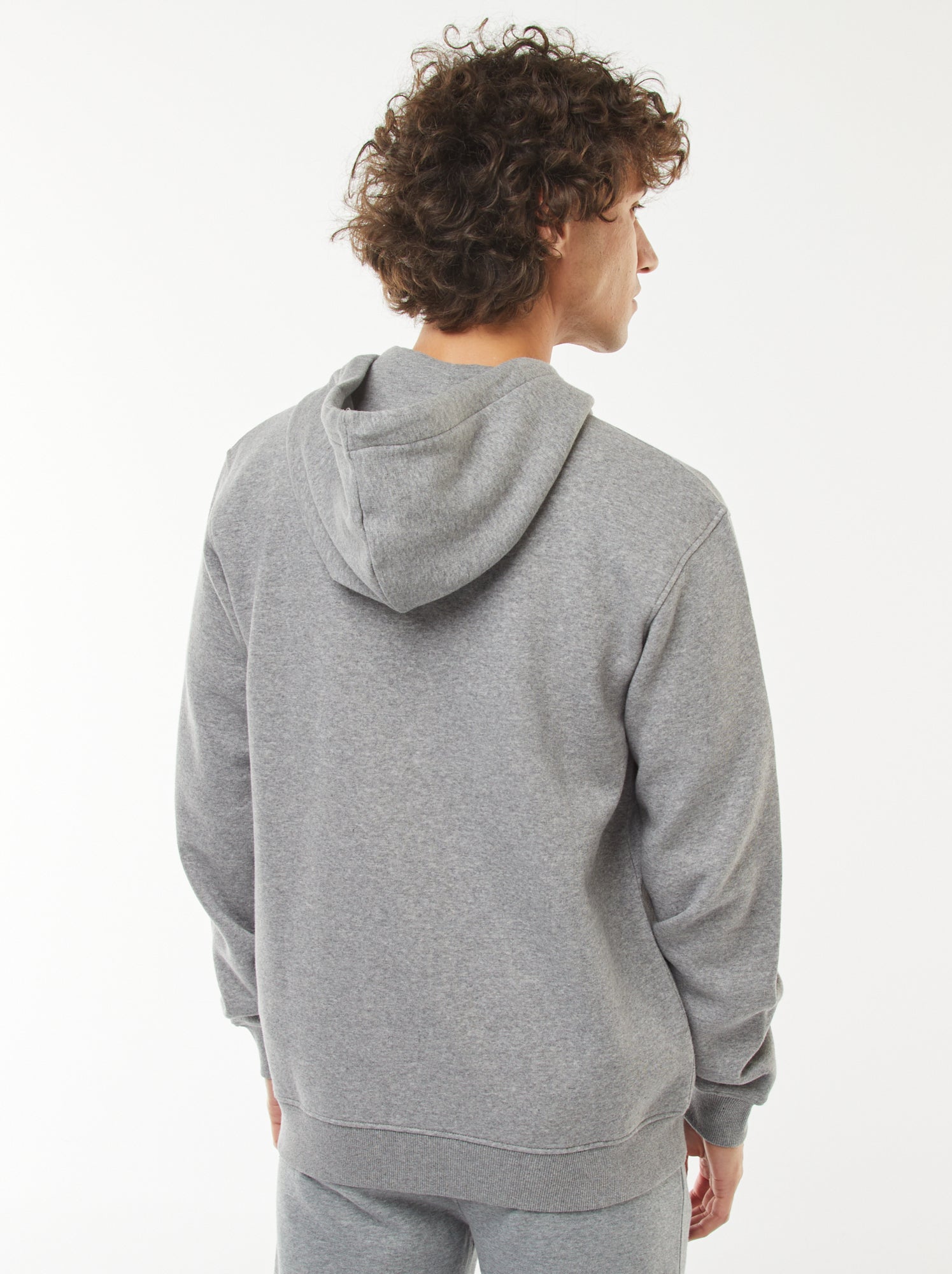 Sweat en molleton zippé à capuche - Gris