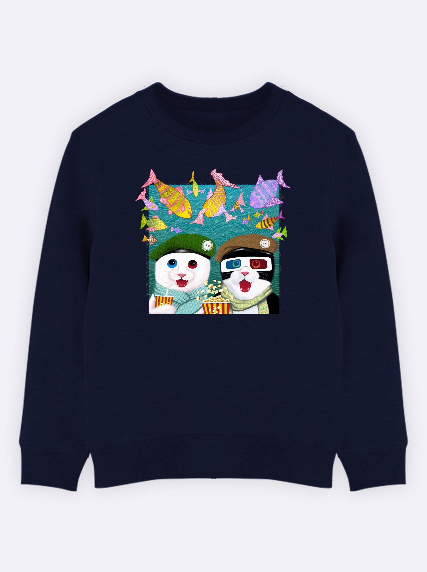 Sweat Enfant 3D - Bleu marine