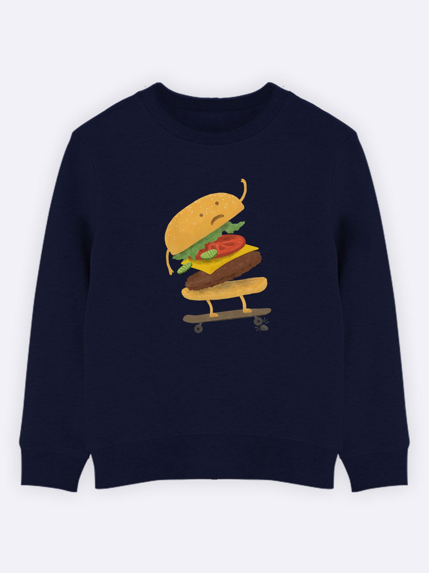 Sweat Enfant BURGER WIPEOUT - Bleu marine