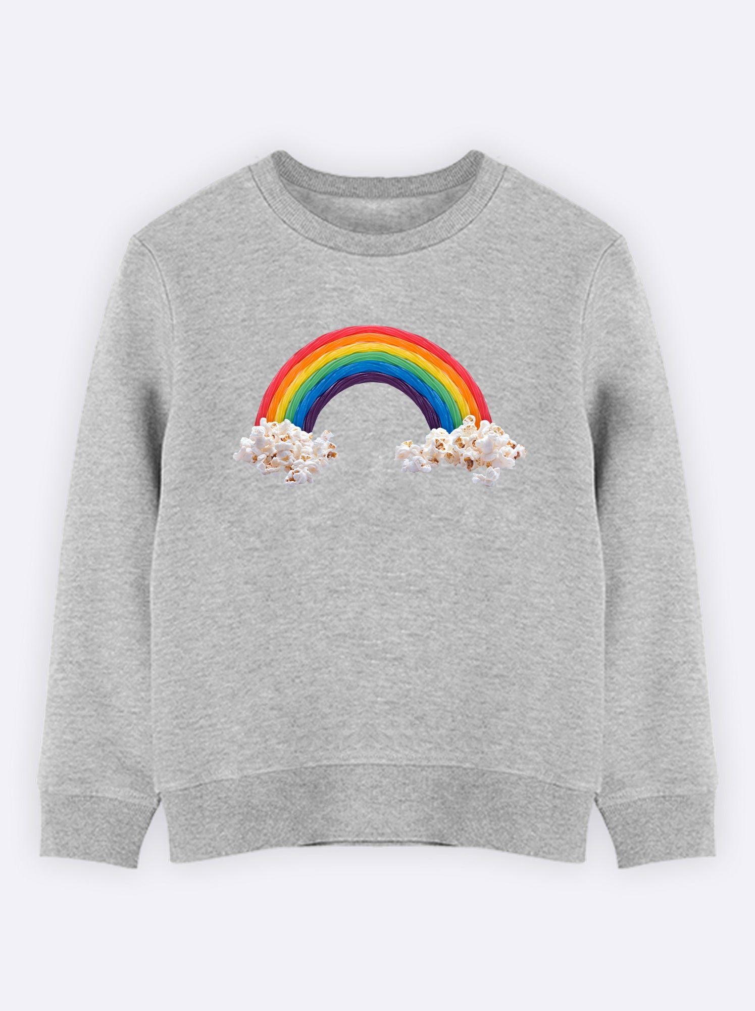 Sweat Enfant CANDY RAINBAW - Gris chiné