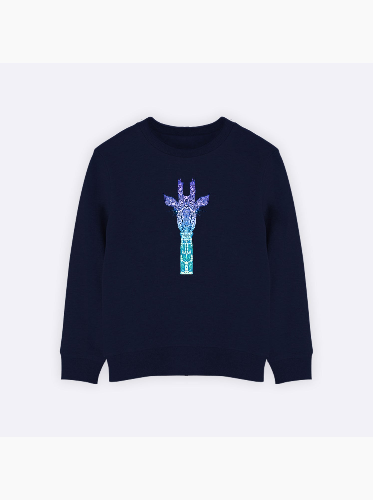 Sweat Enfant GIRAFFE MINT - Bleu marine