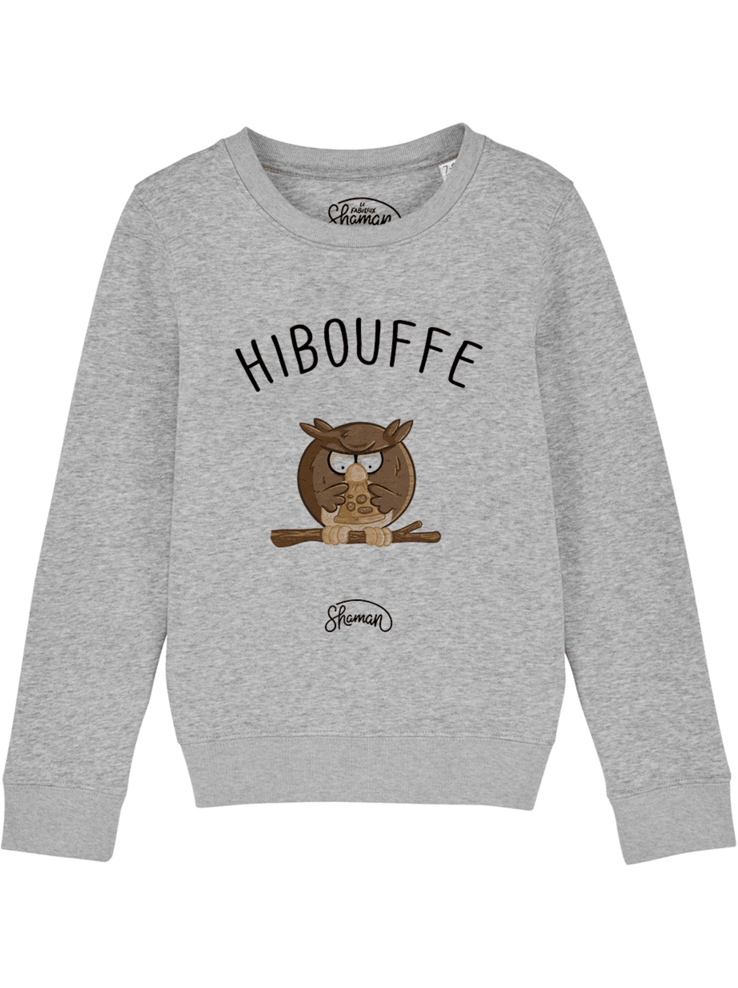 Sweat Enfant HIBOUFFE - Gris chiné