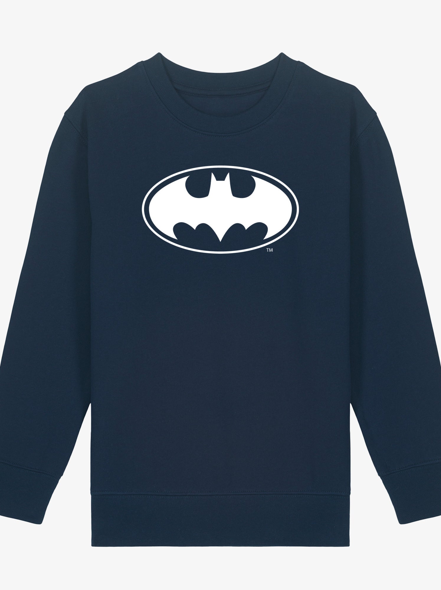 Sweat Enfant LOGO BATMAN WHITE - Bleu marine