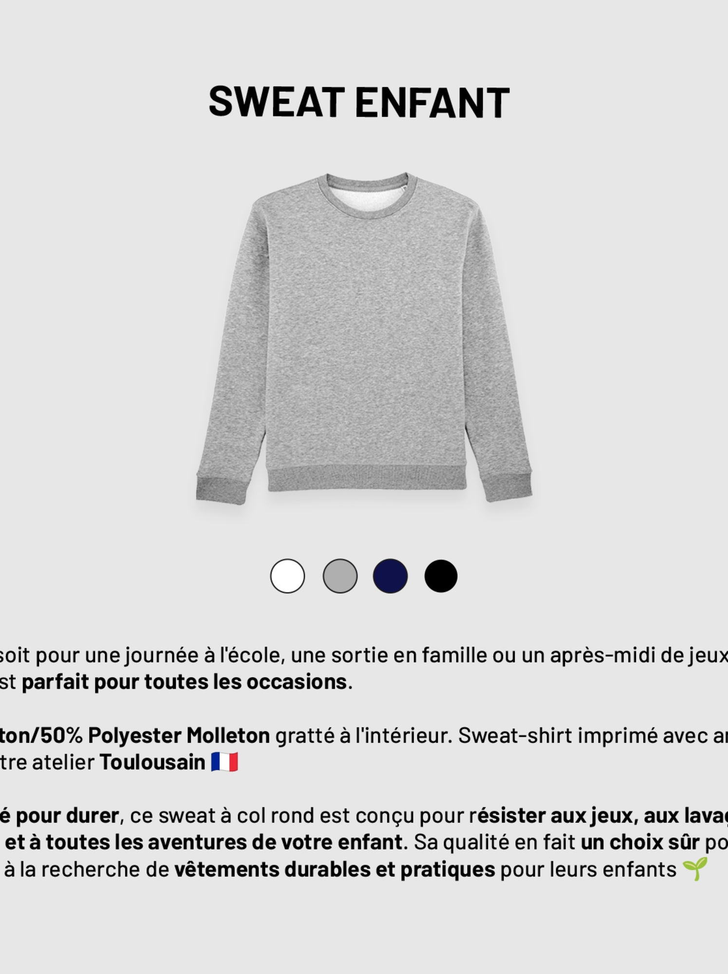 Sweat Enfant MINI CŒUR - Bleu marine