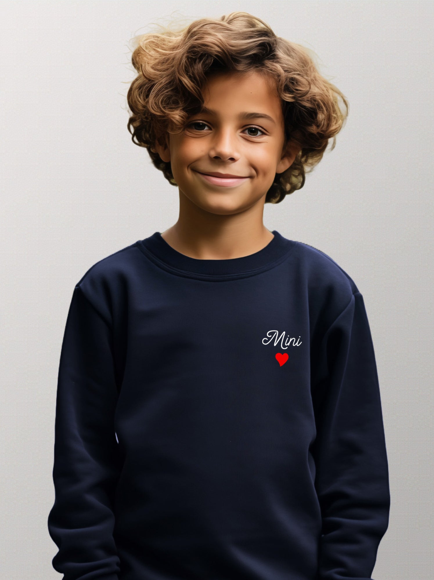Sweat Enfant MINI CŒUR - Bleu marine