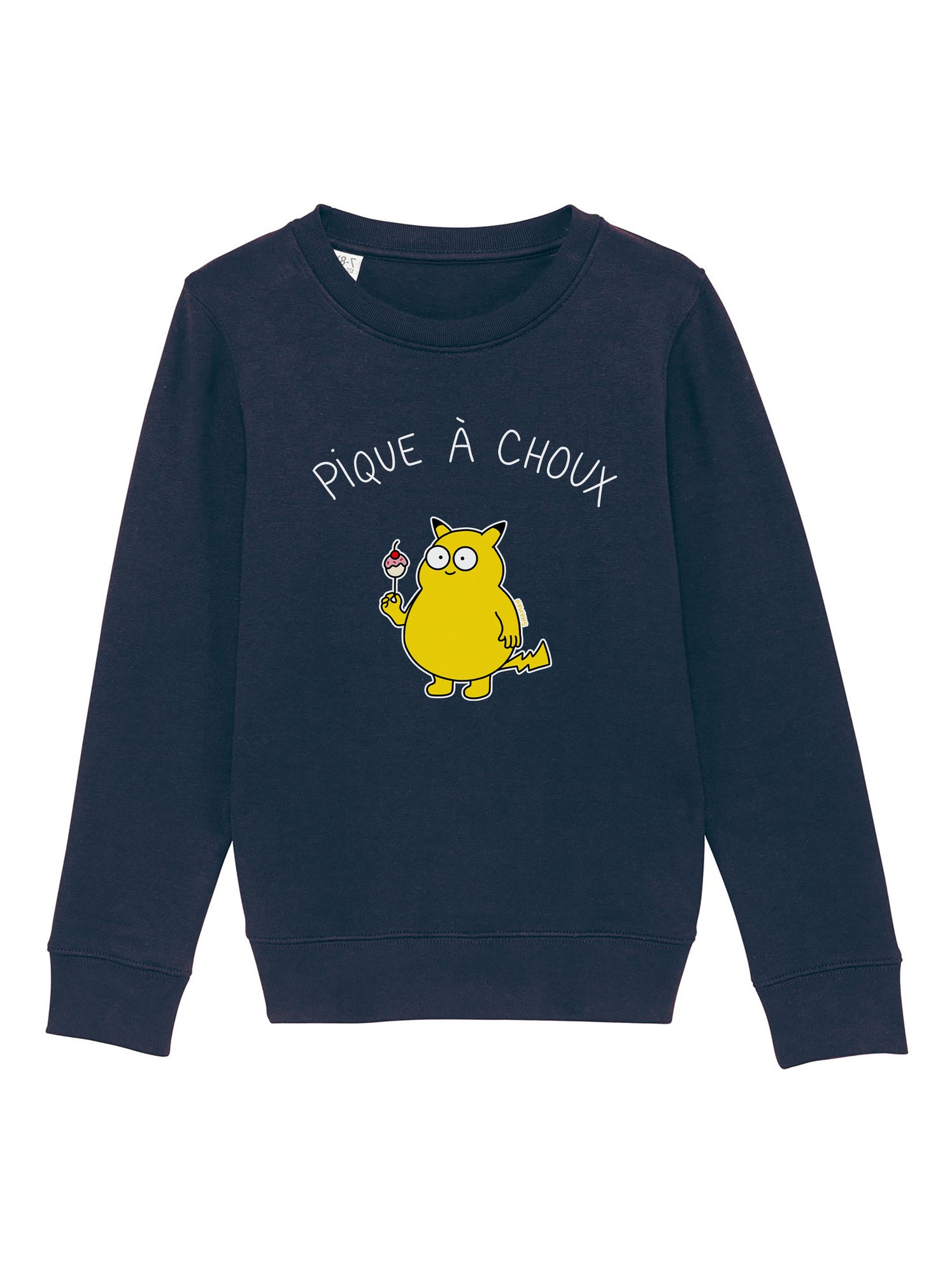 Sweat Enfant PIQUE À CHOUX - Bleu marine