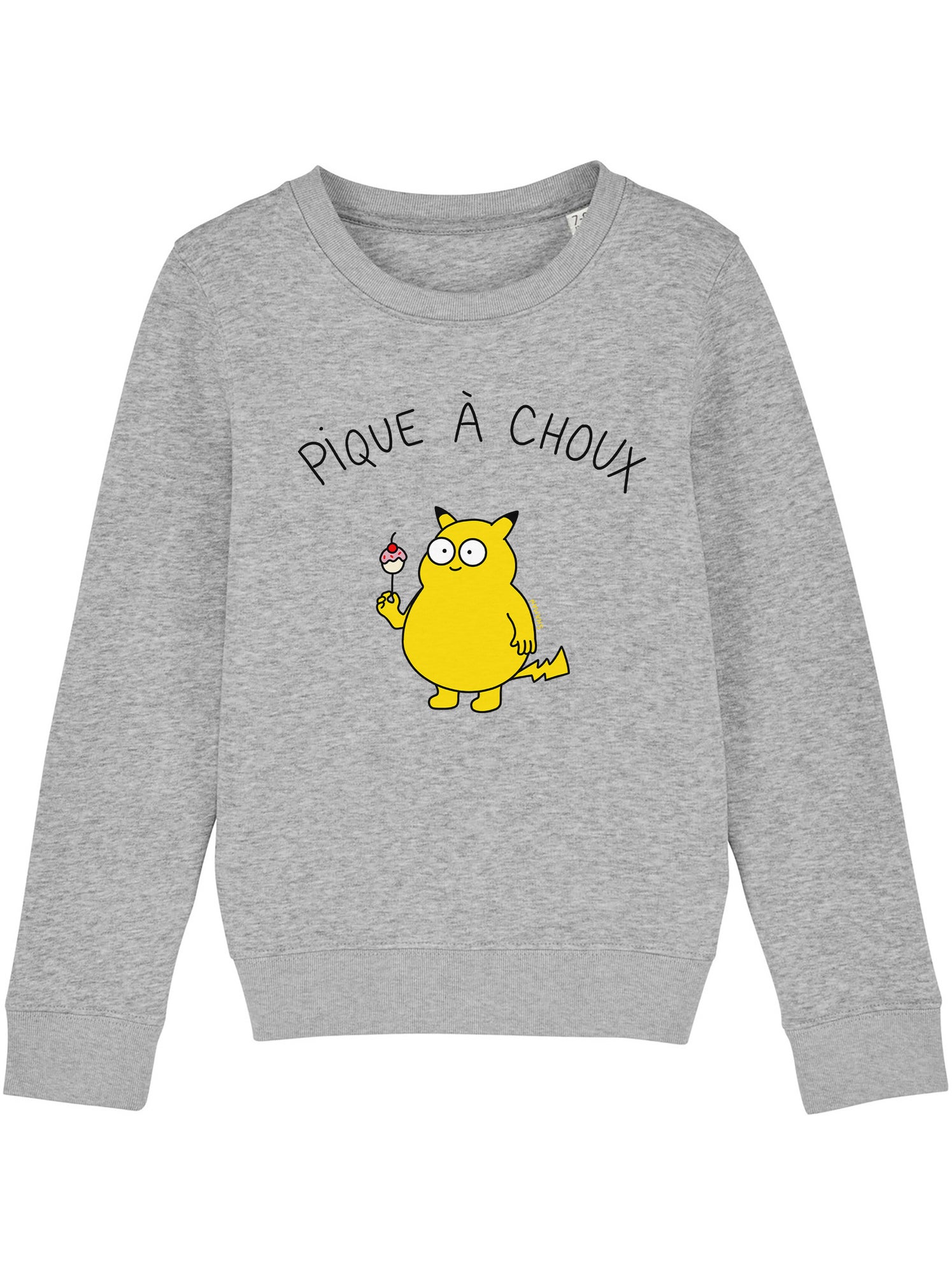 Sweat Enfant PIQUE À CHOUX - Gris chiné