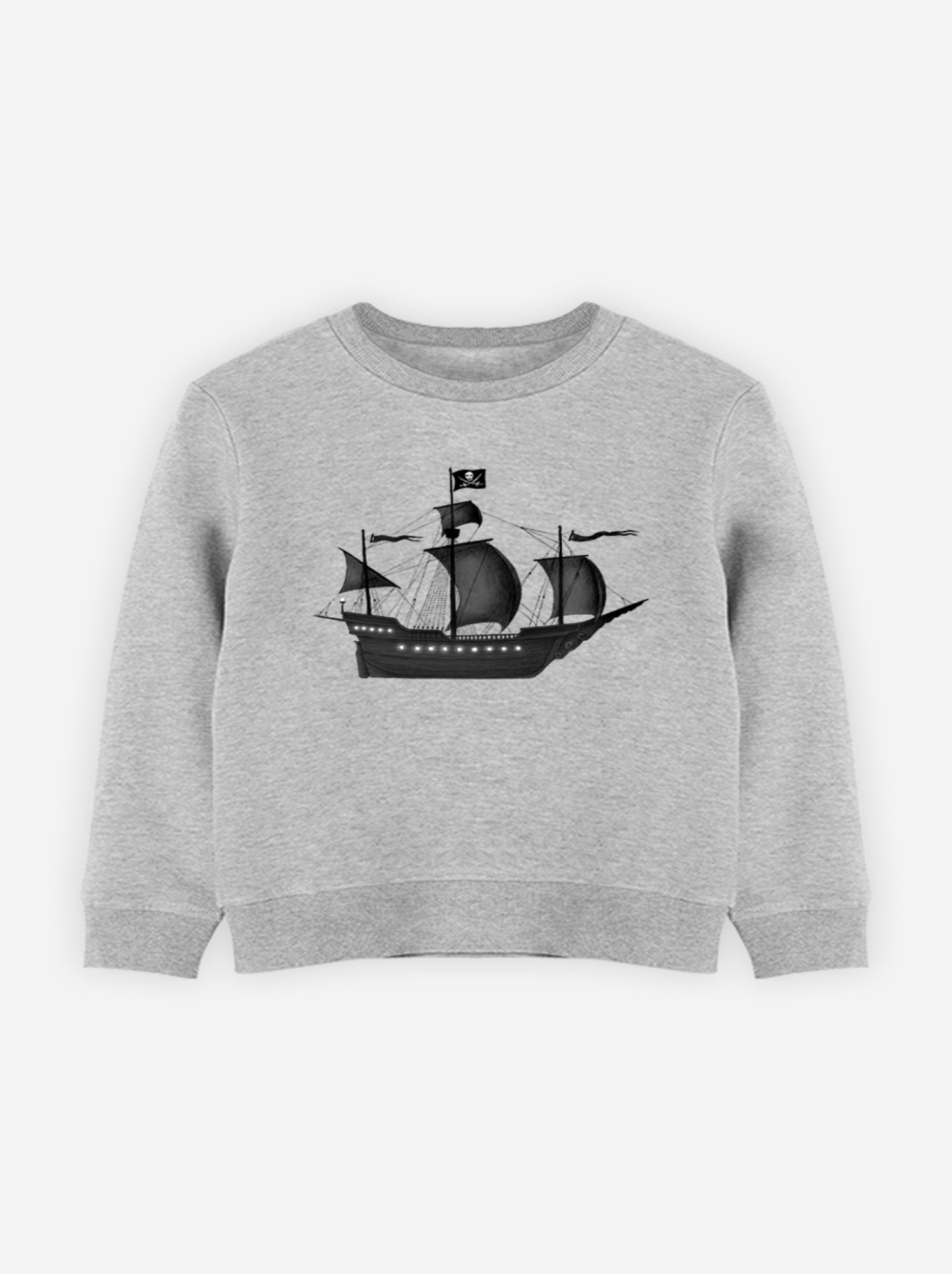 Sweat Enfant PIRATE SHIP - Gris chiné