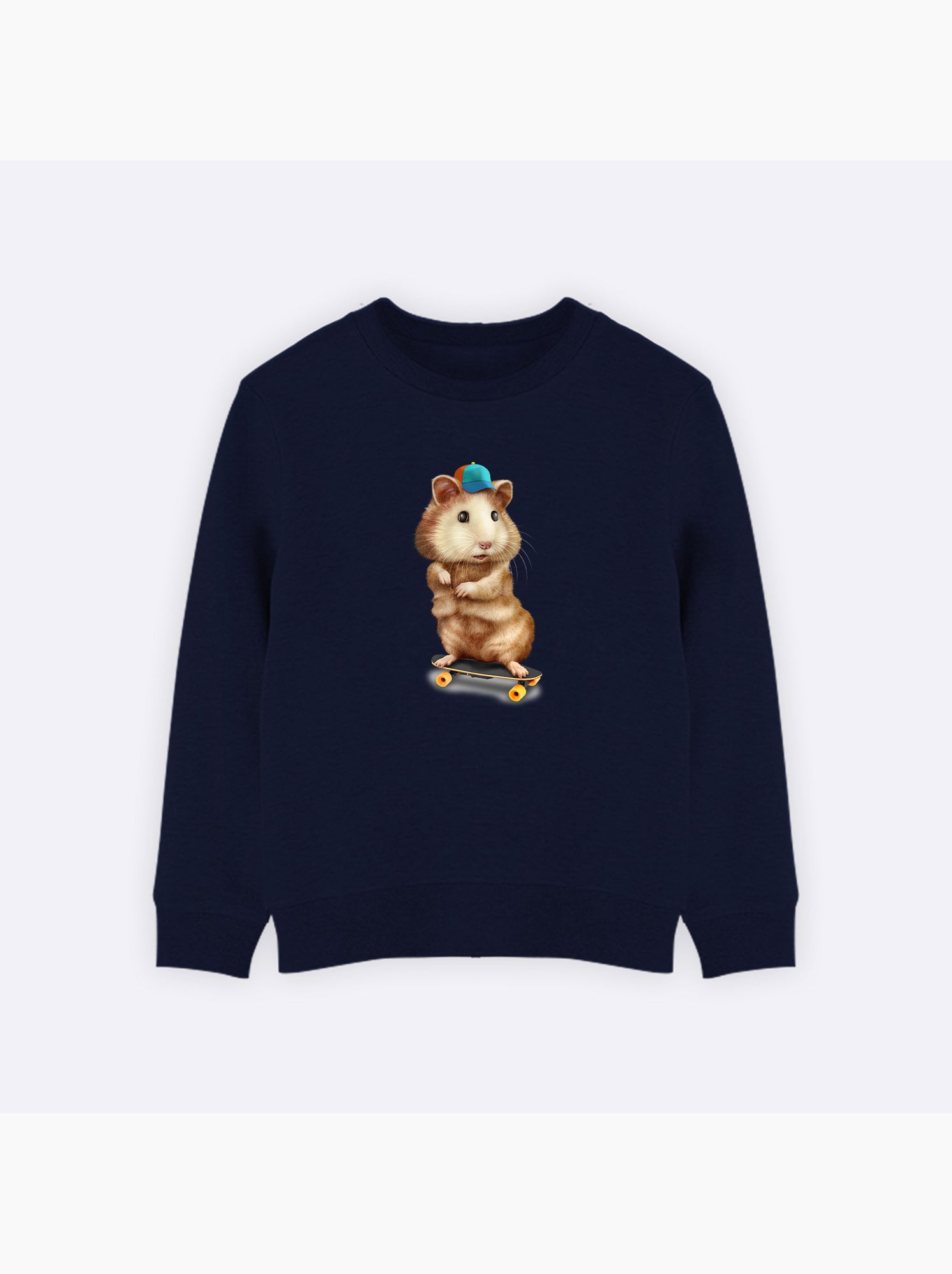 Sweat Enfant SKATEBOARD HAMSTER - Bleu marine