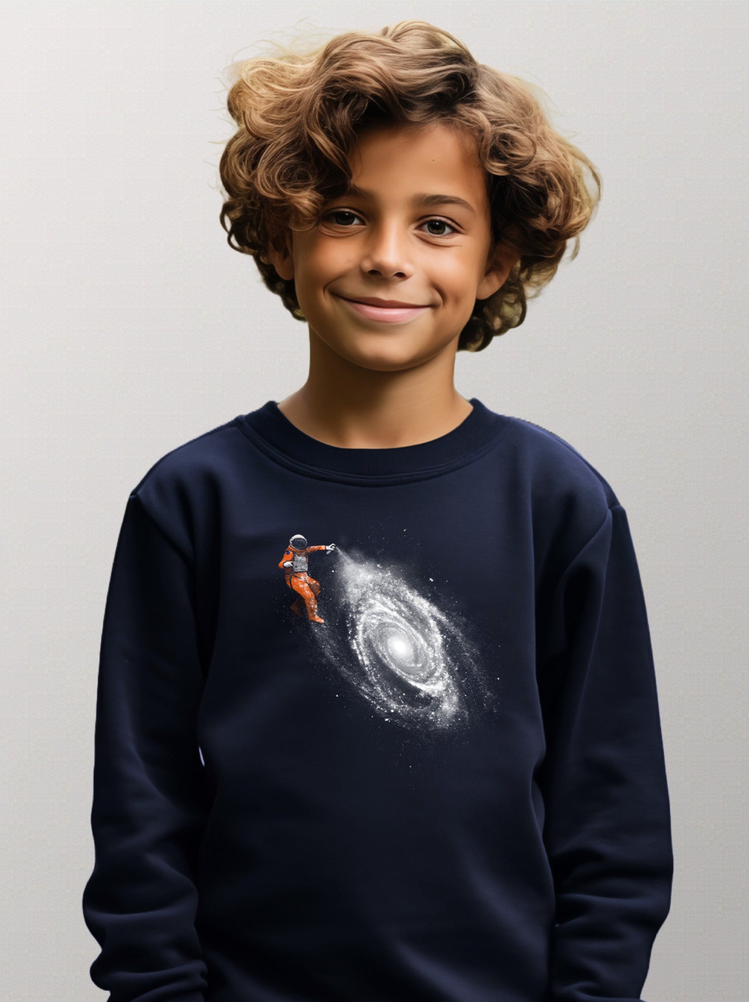Sweat Enfant SPACE ART - Bleu marine
