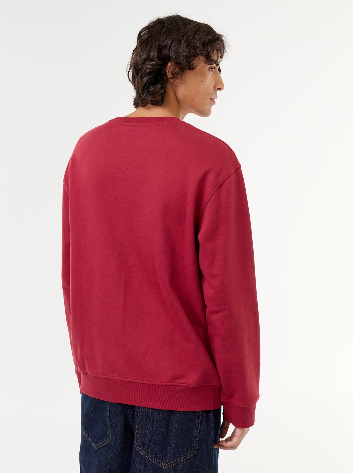 Sweat esprit sportswear avec inscriptions brodées - Rouge