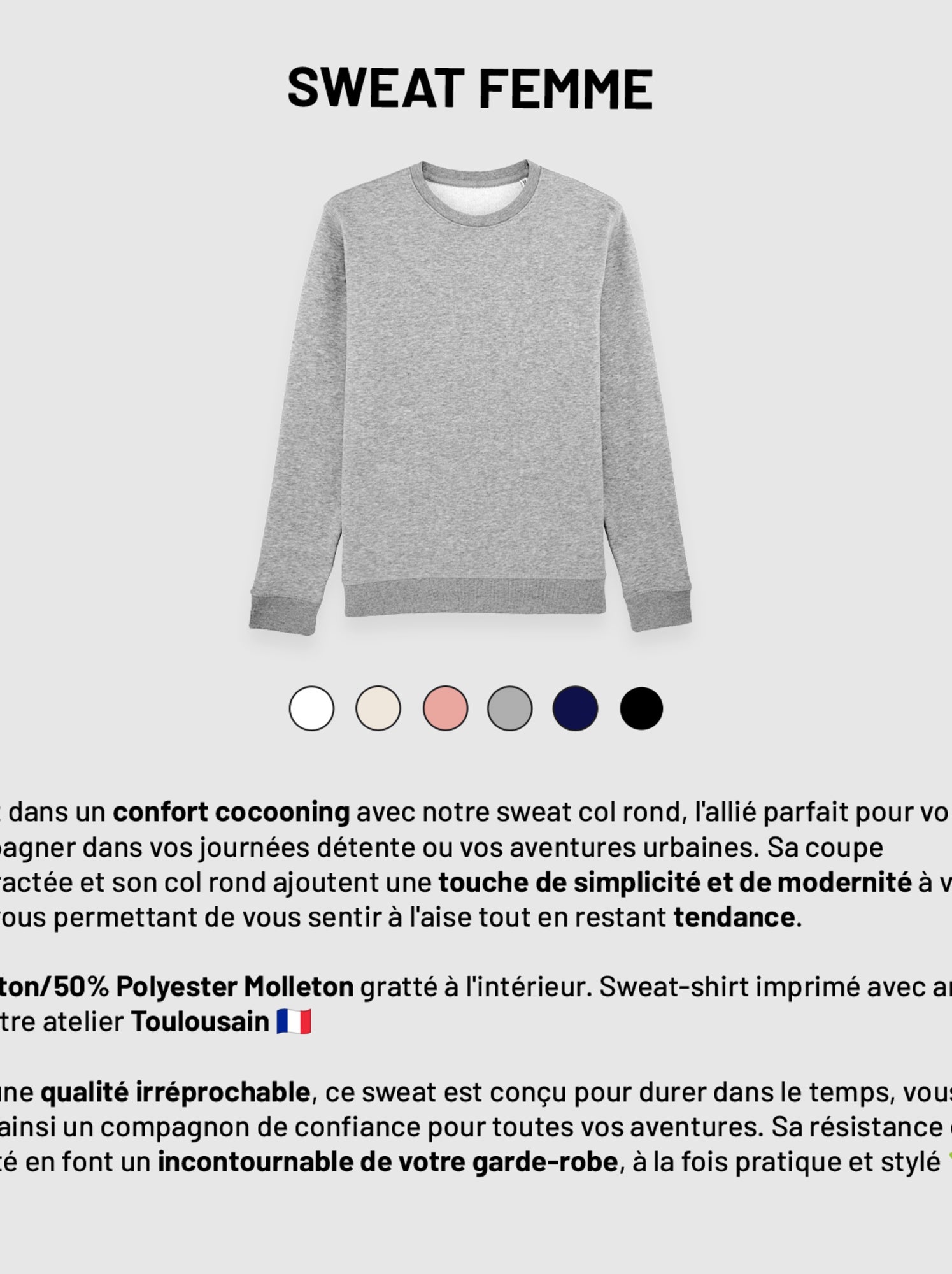 Sweat Femme - QUEEN - Noir