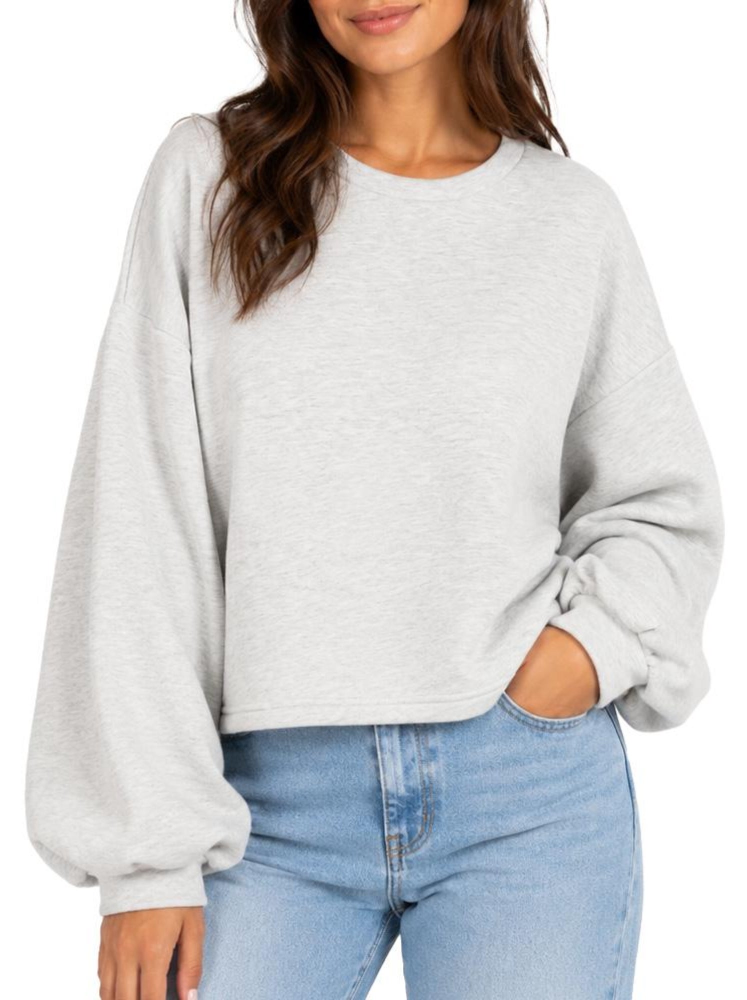 Sweat femme vero moda - Gris Argenté
